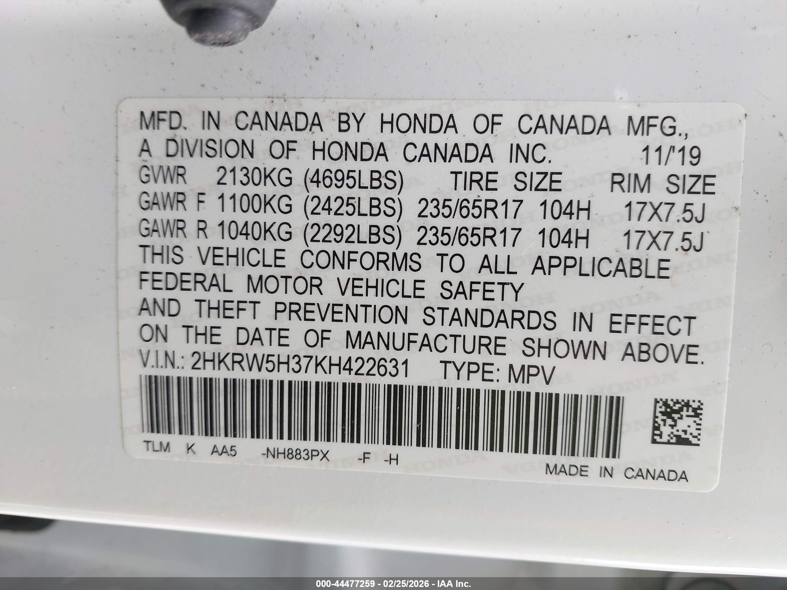 HONDA CR-V image 9