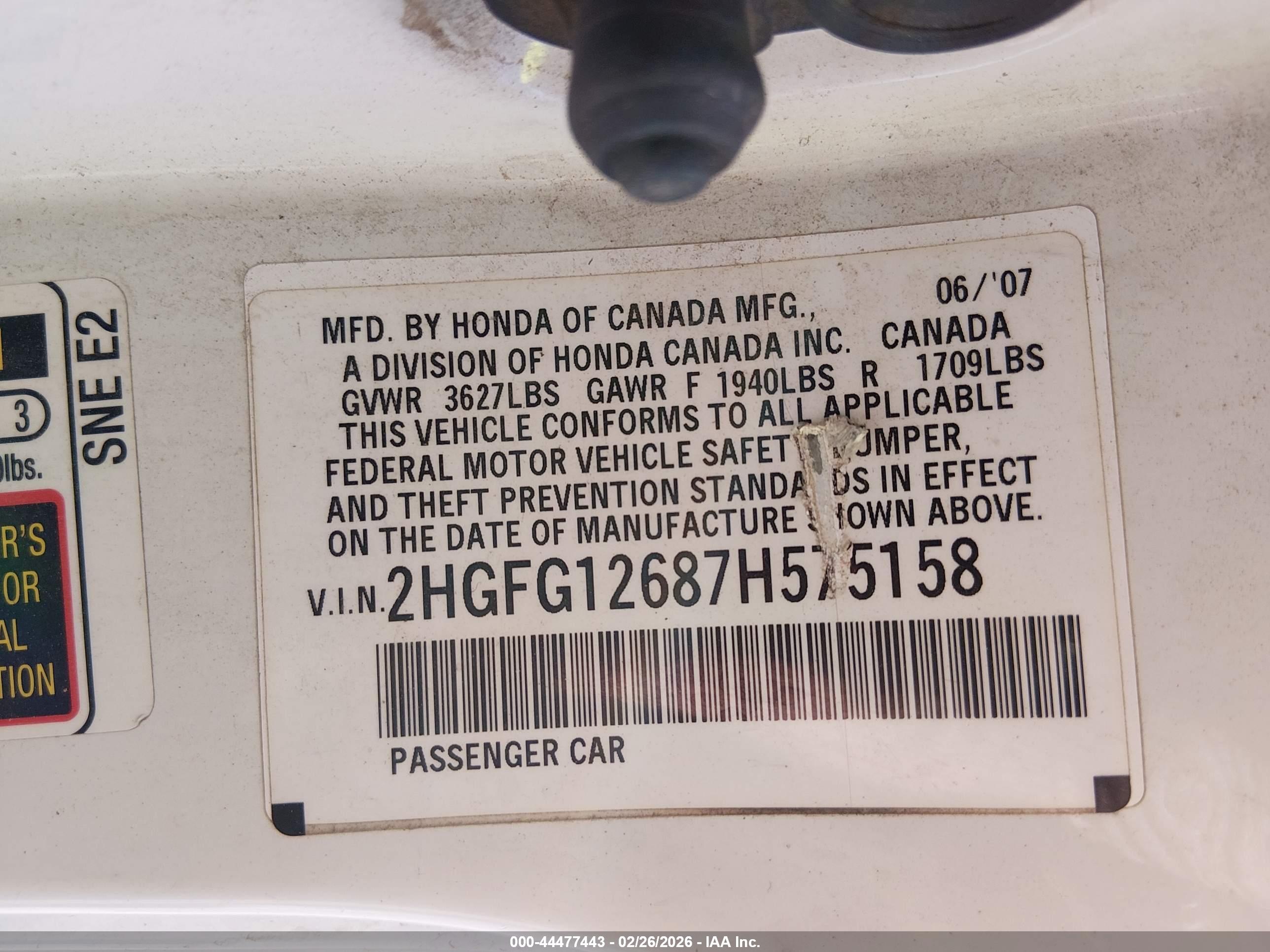 HONDA CIVIC image 9