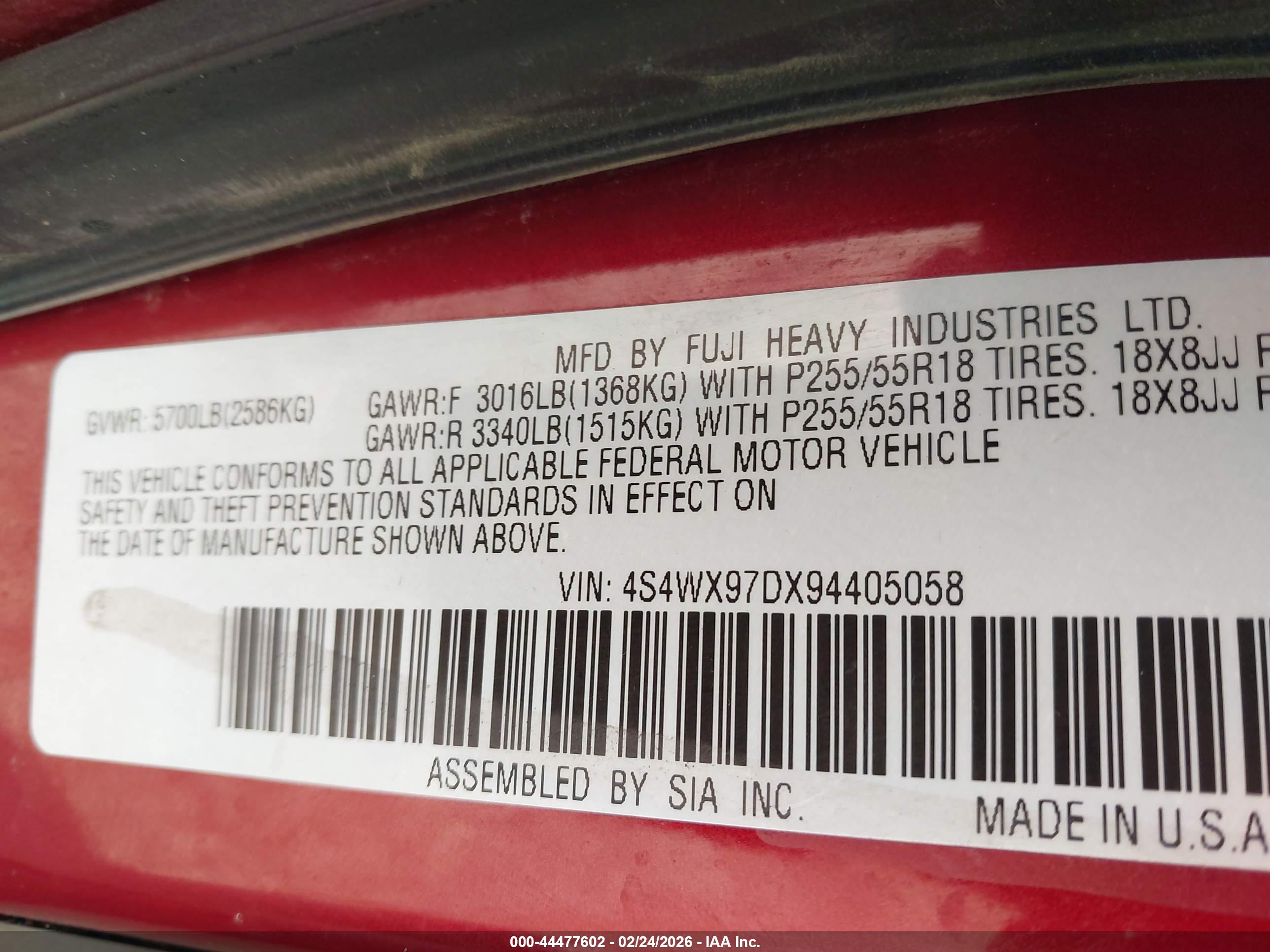 SUBARU TRIBECA image 9