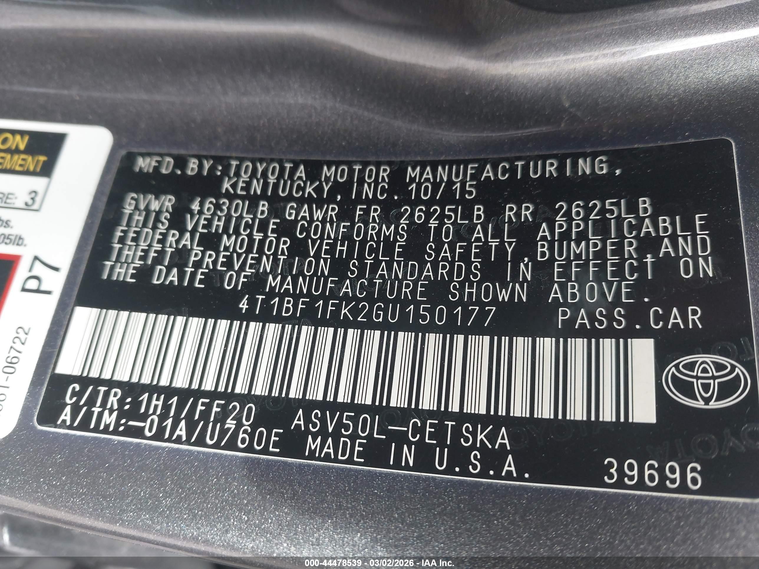 TOYOTA CAMRY image 9