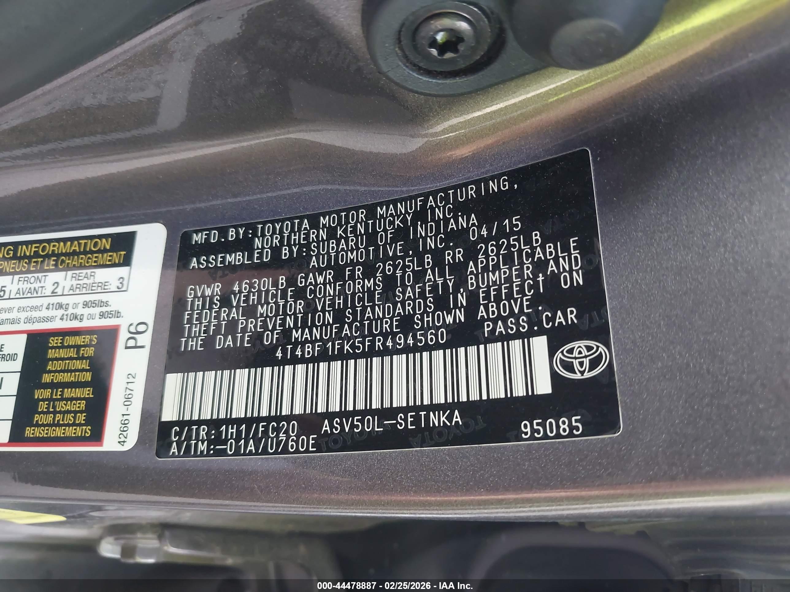 TOYOTA CAMRY image 9