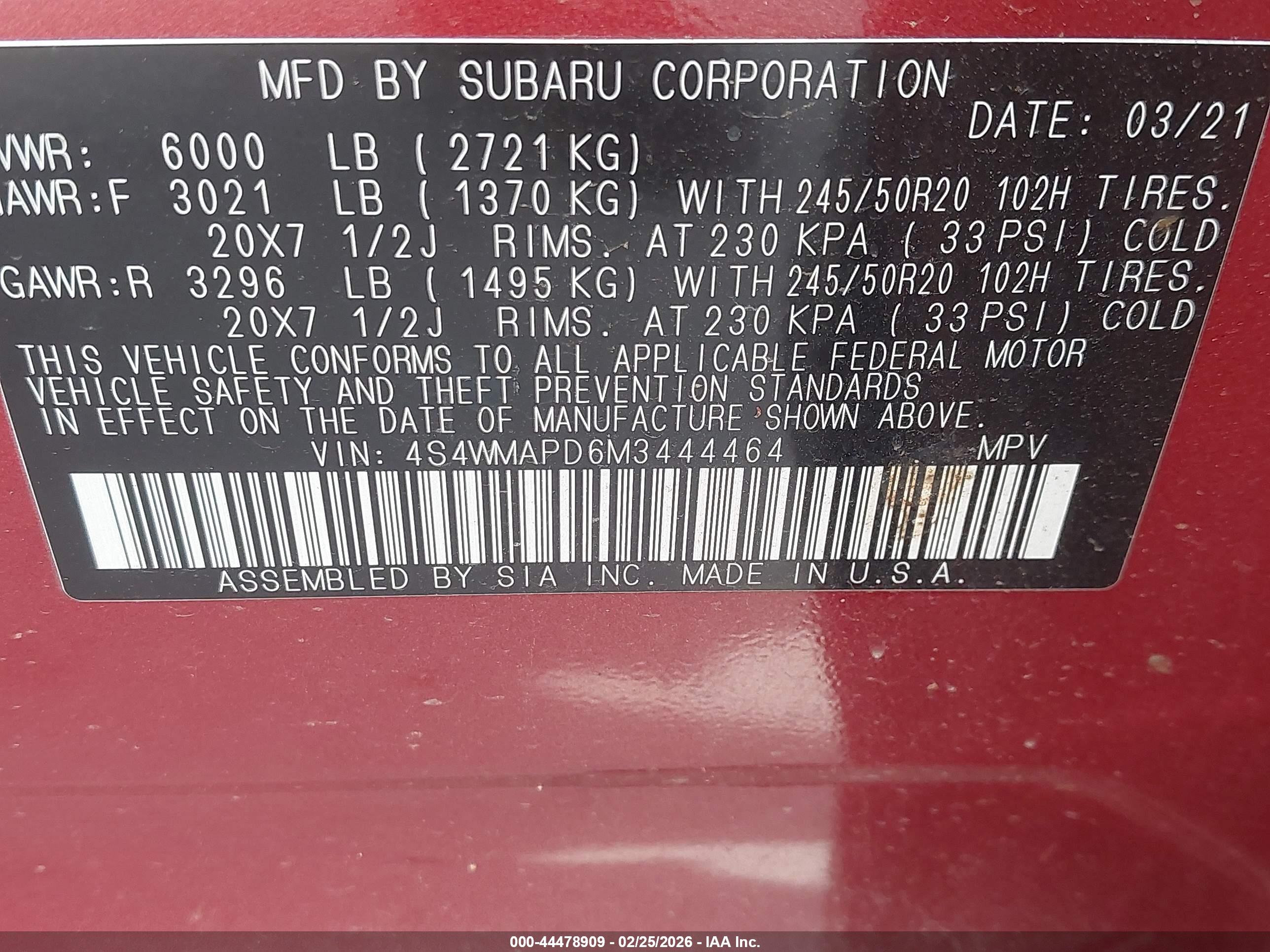 SUBARU ASCENT image 9