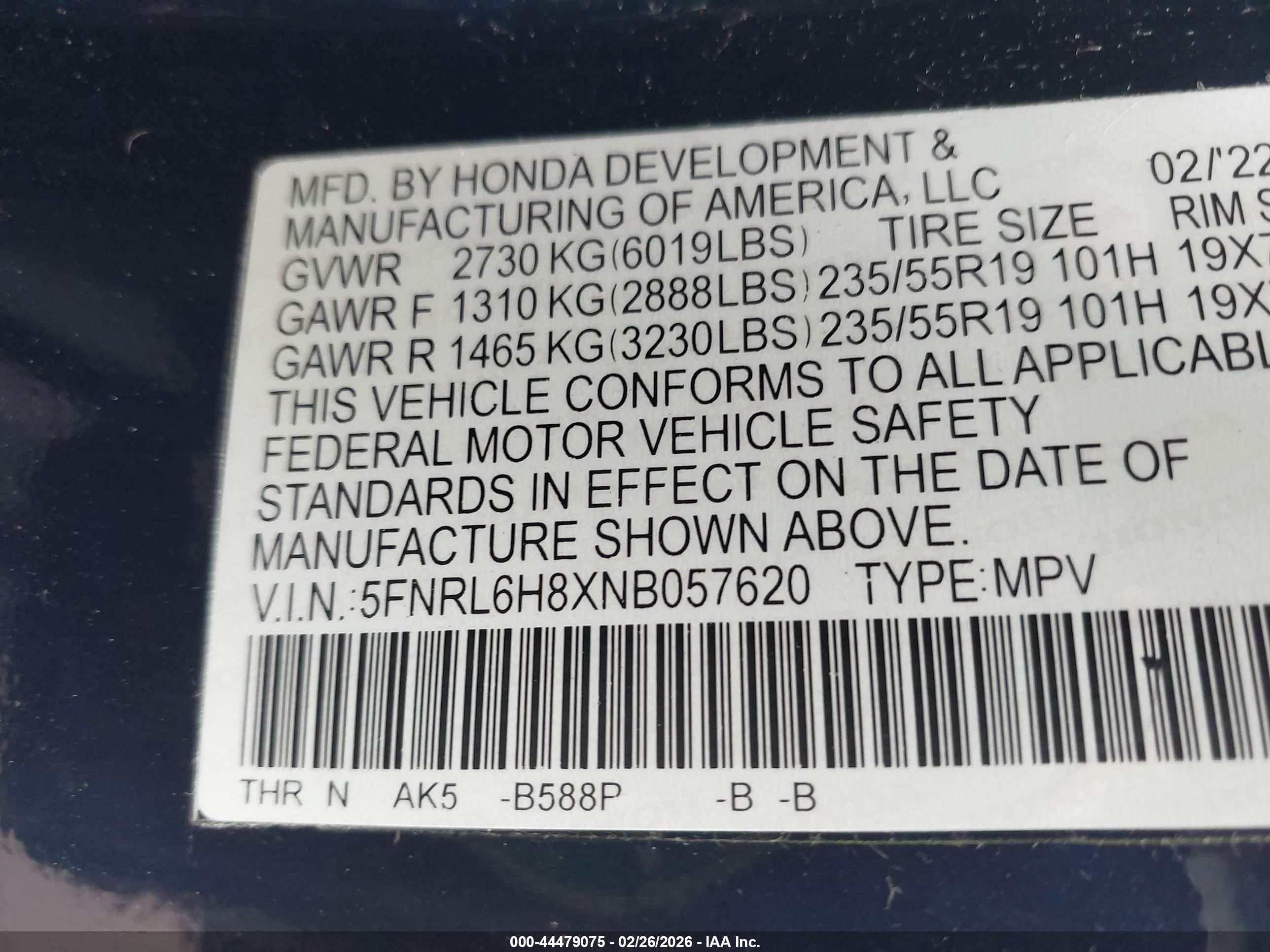HONDA ODYSSEY image 9