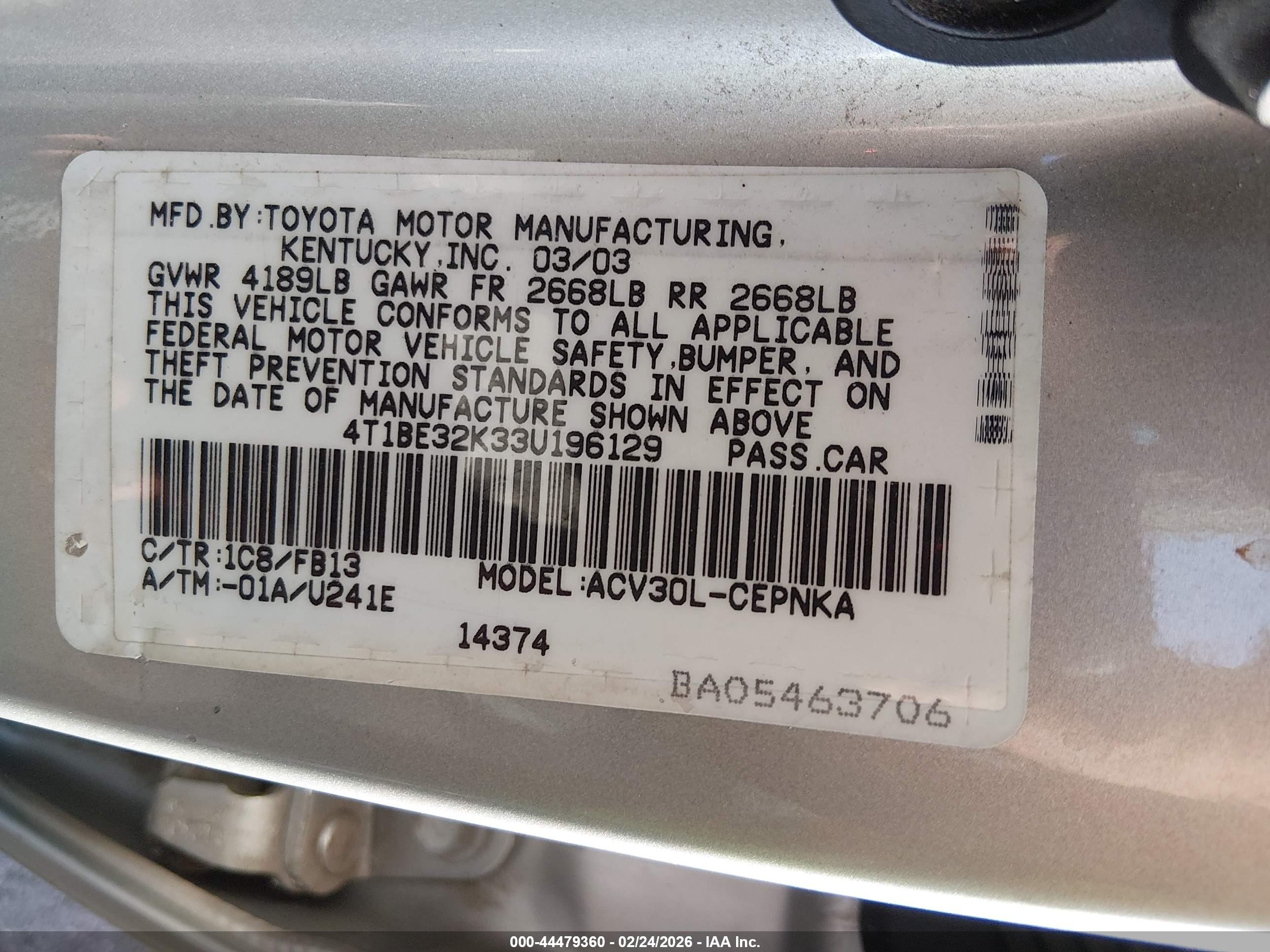 TOYOTA CAMRY image 9