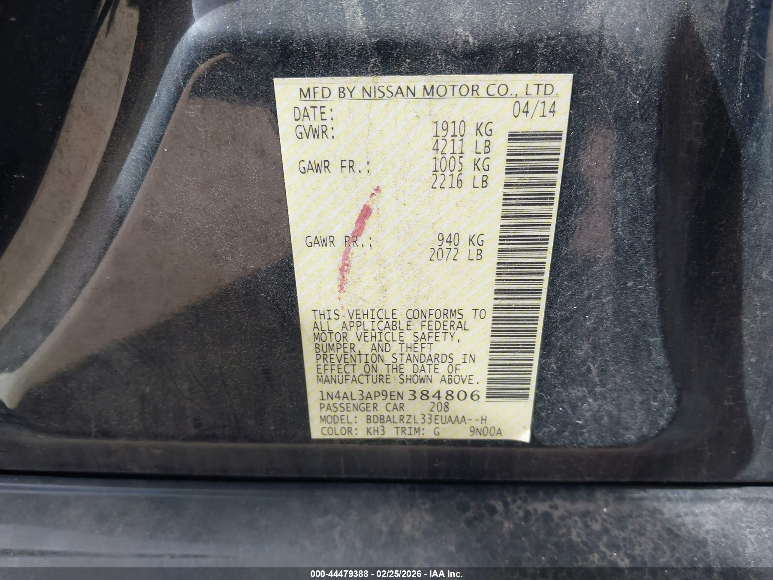 NISSAN ALTIMA image 9
