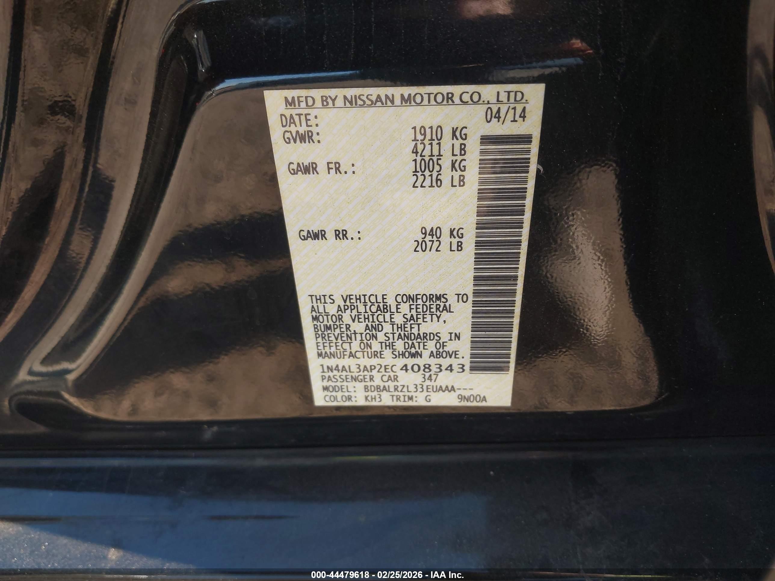 NISSAN ALTIMA image 9