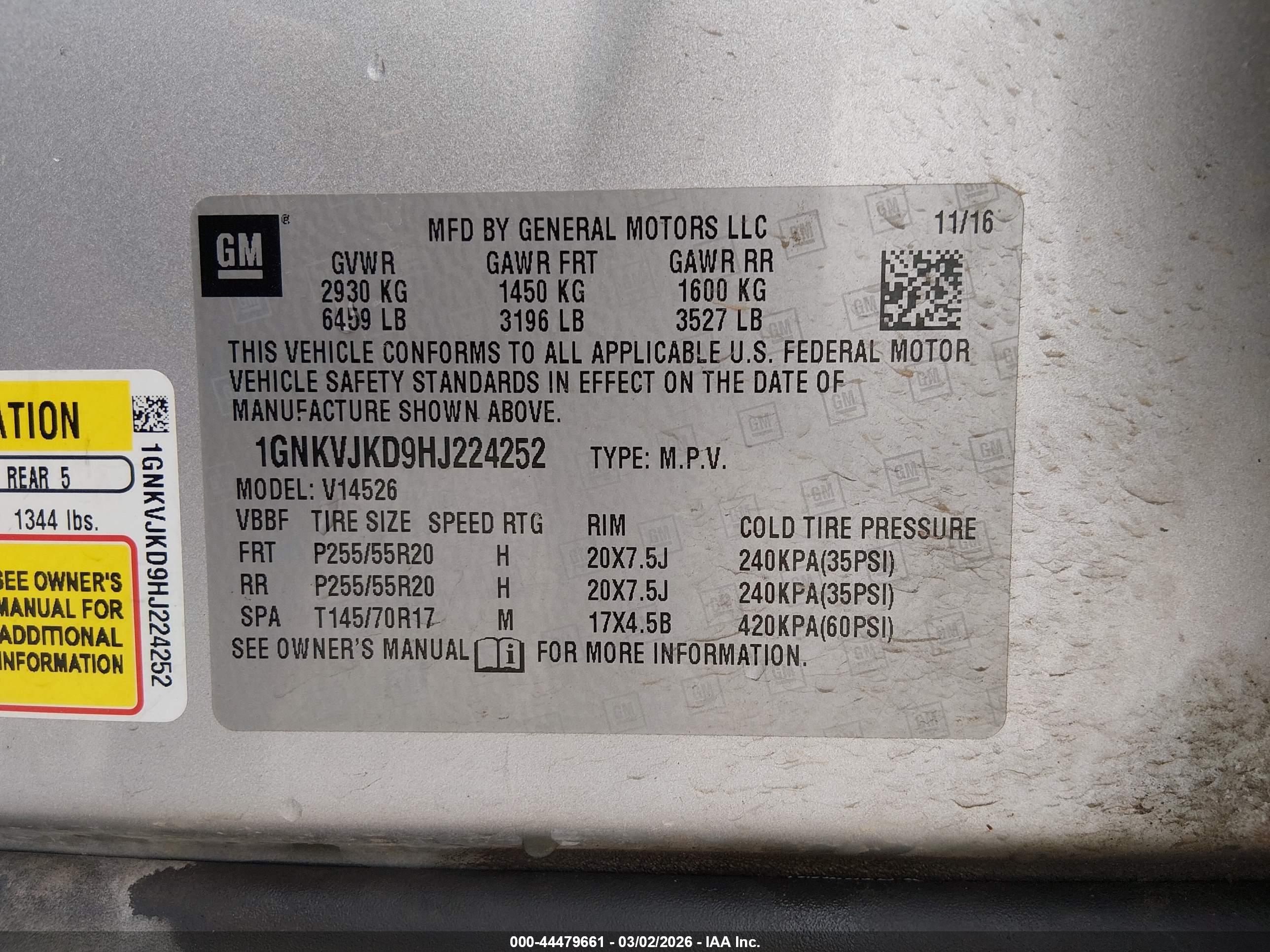 CHEVROLET TRAVERSE image 9