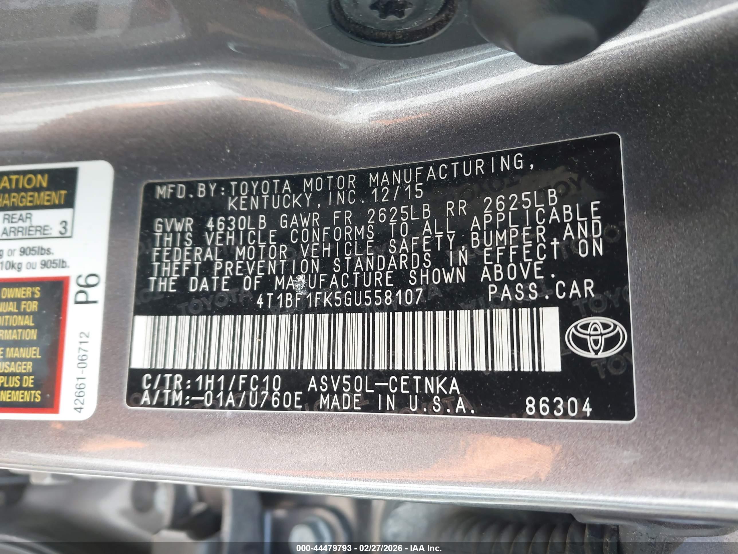 TOYOTA CAMRY image 9