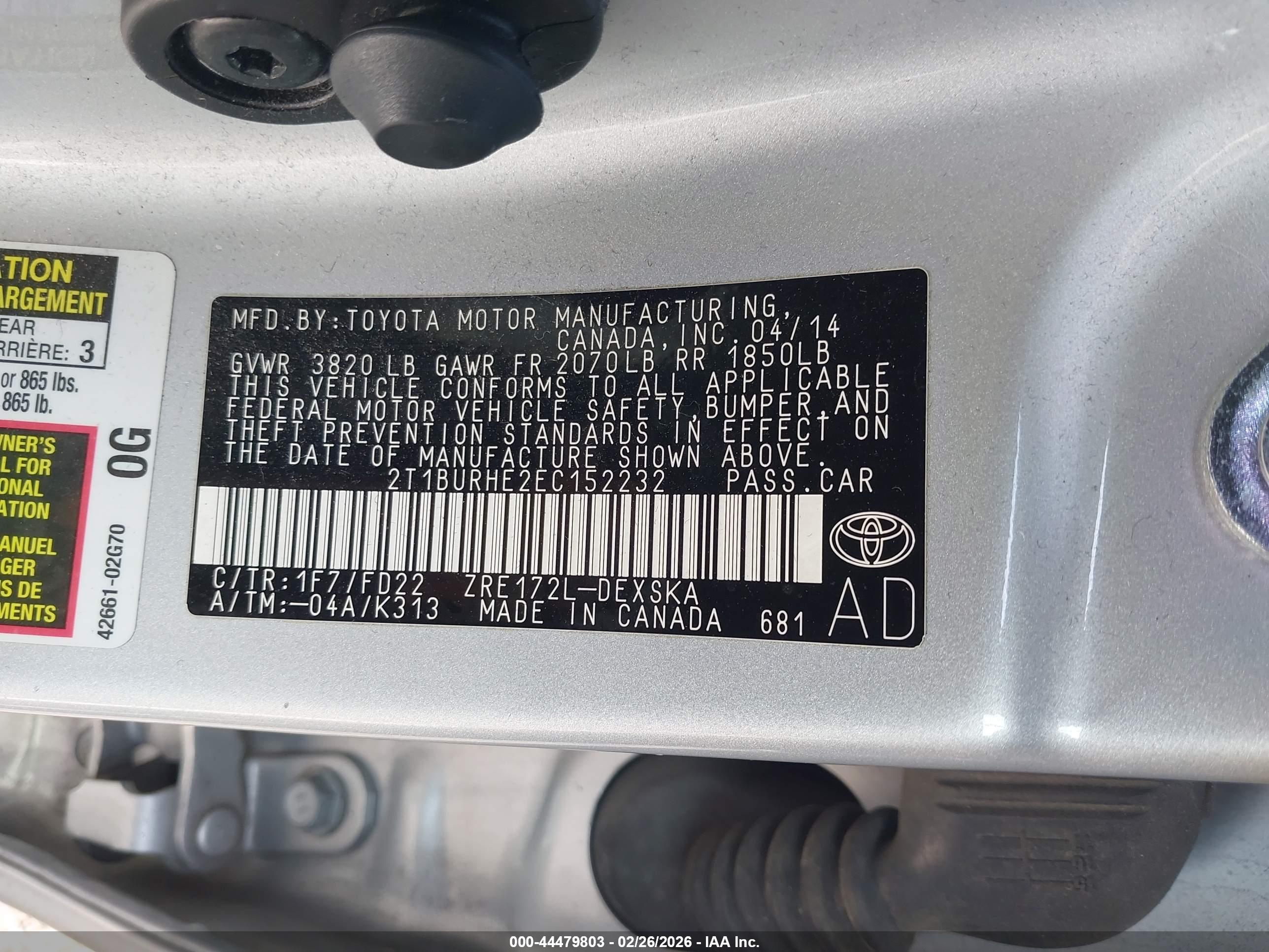 TOYOTA COROLLA image 9