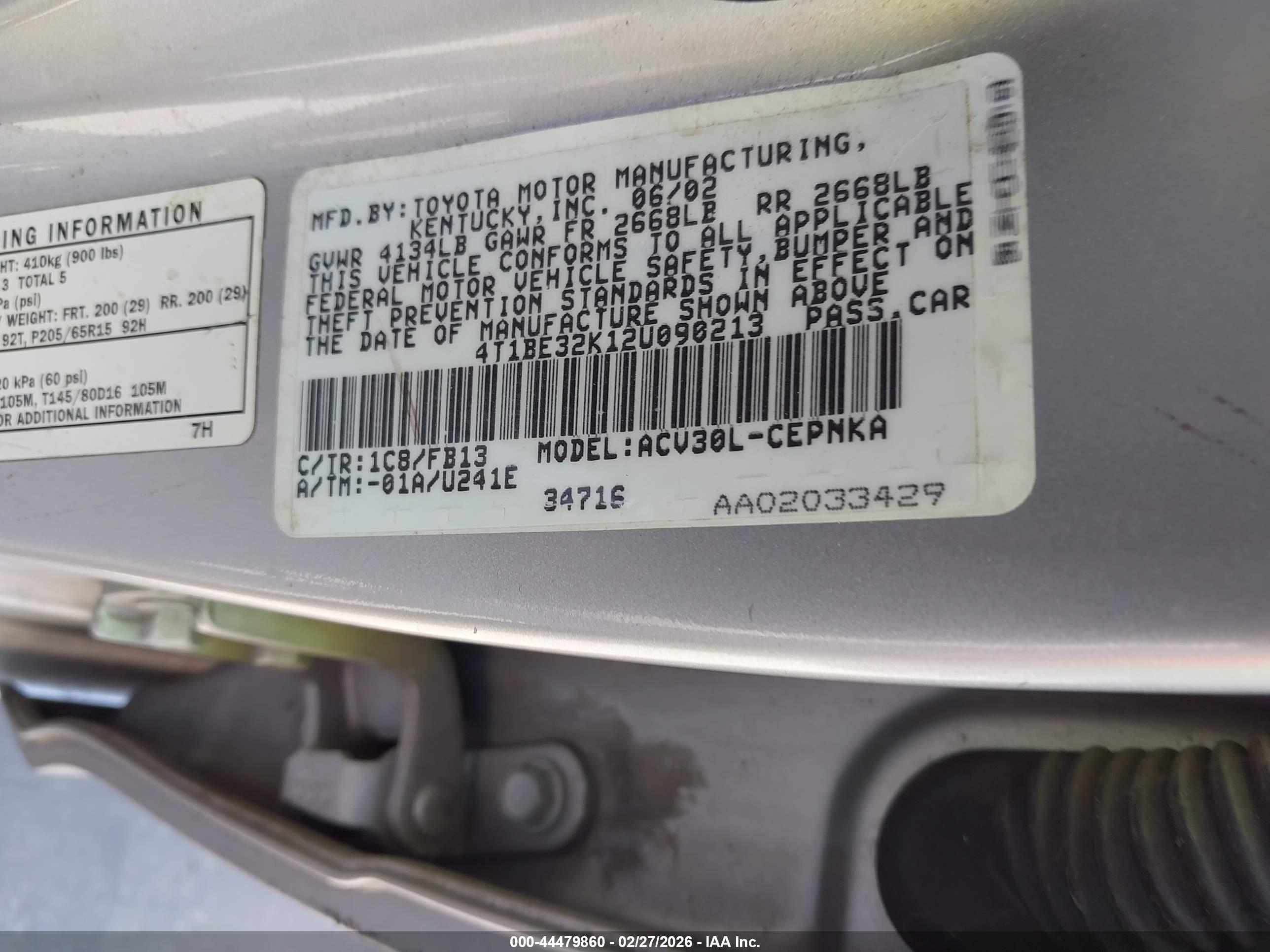 TOYOTA CAMRY image 9