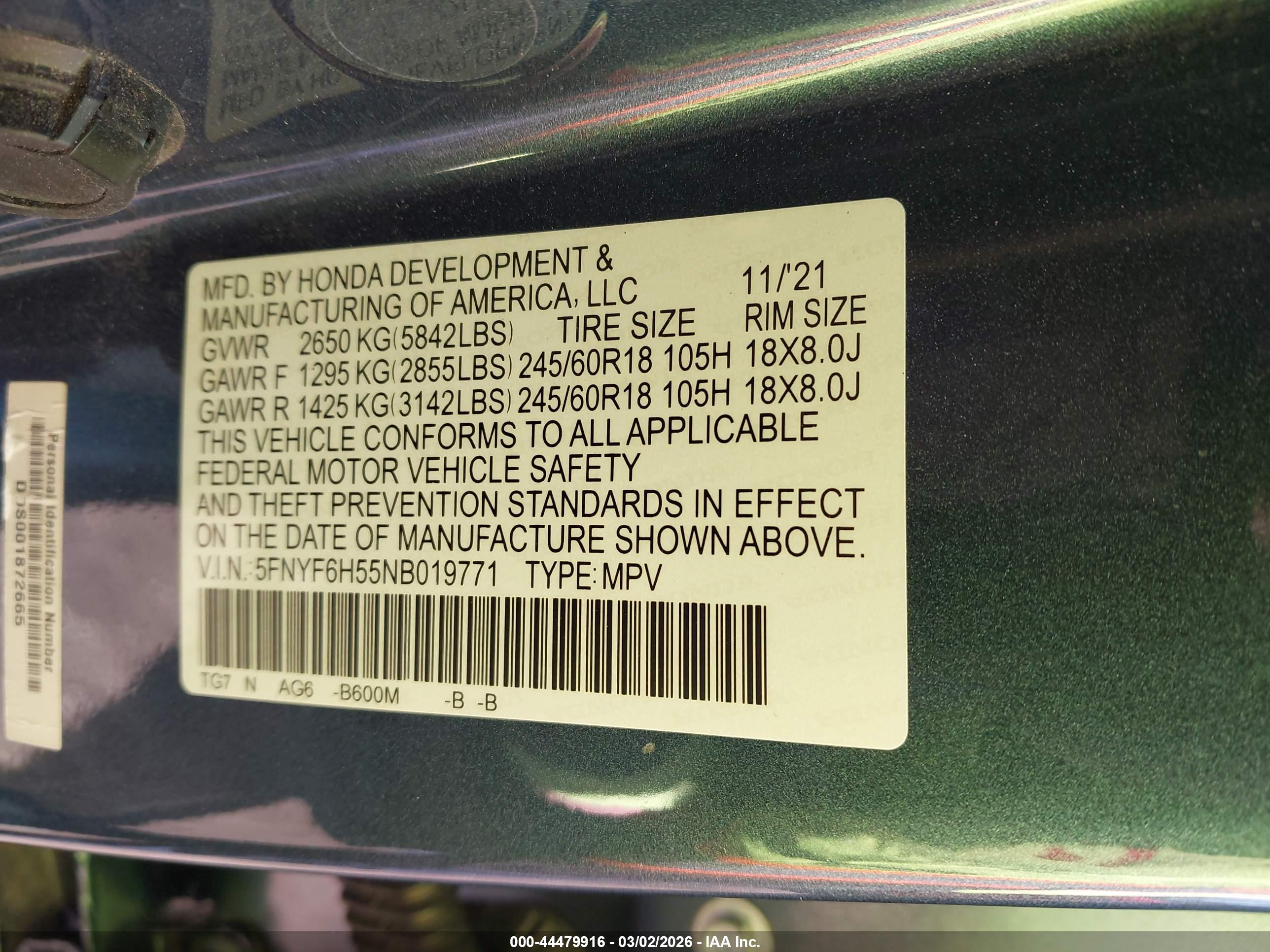 HONDA PILOT image 9