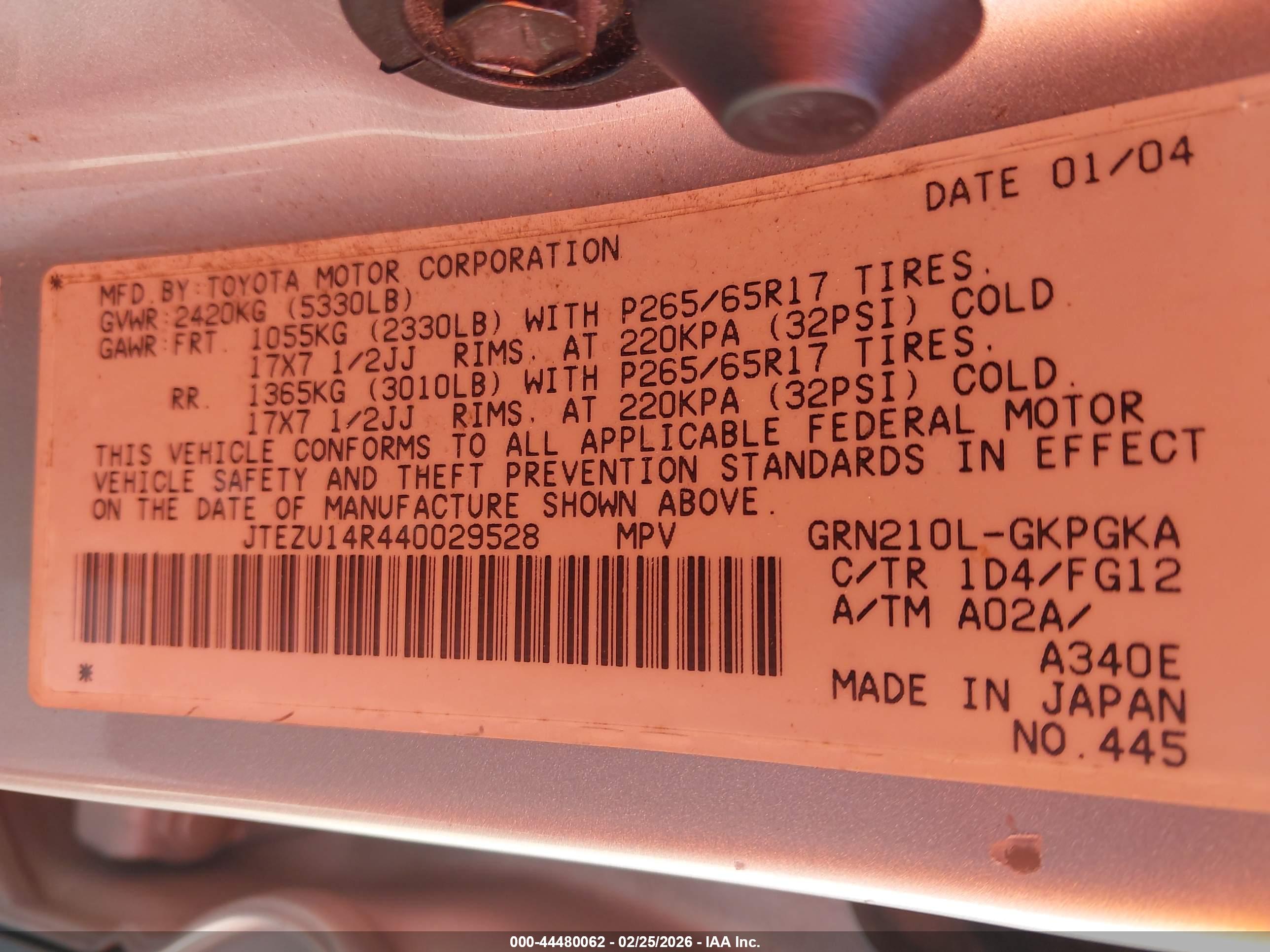 TOYOTA 4RUNNER image 9
