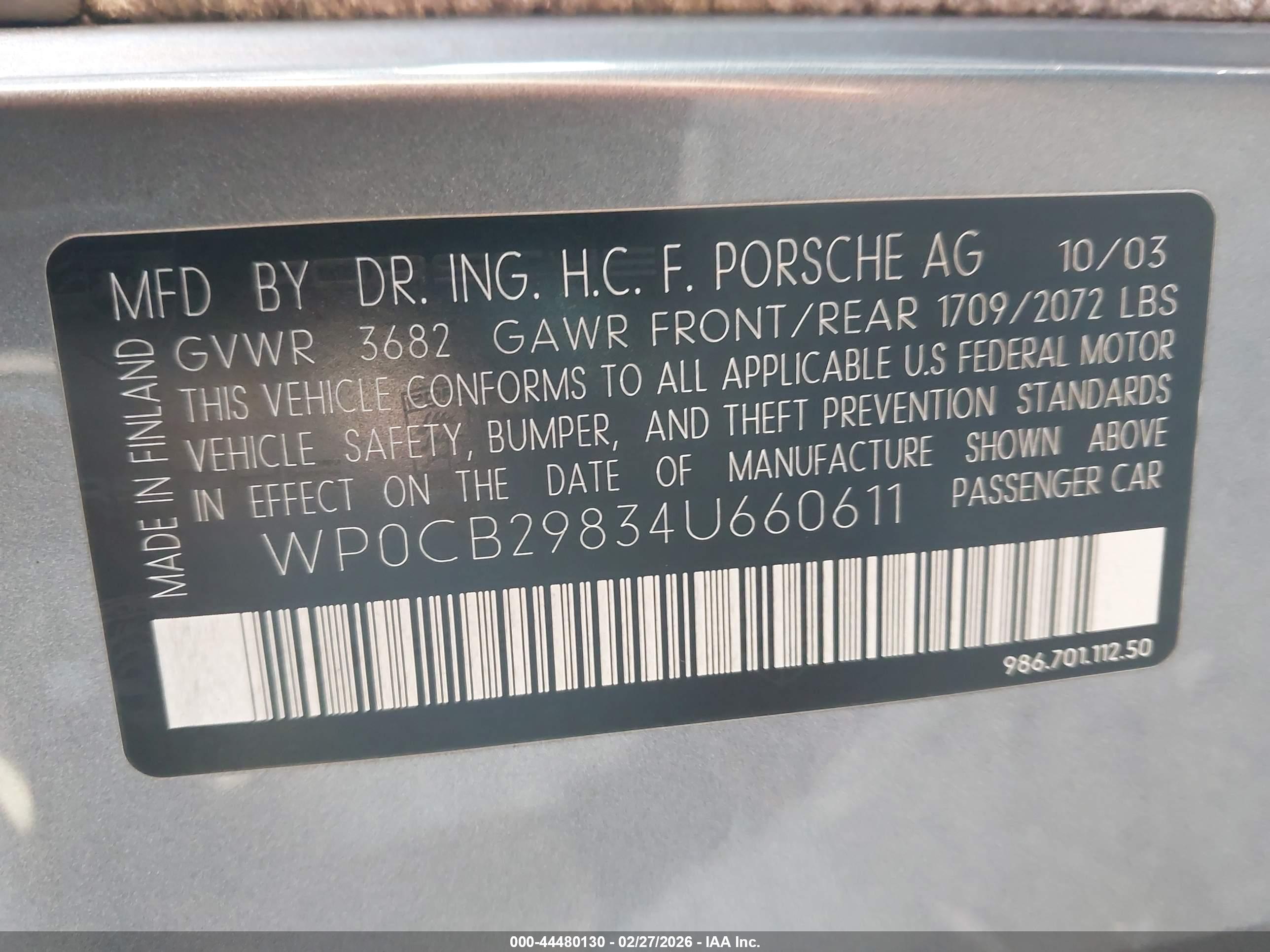 PORSCHE BOXSTER image 9