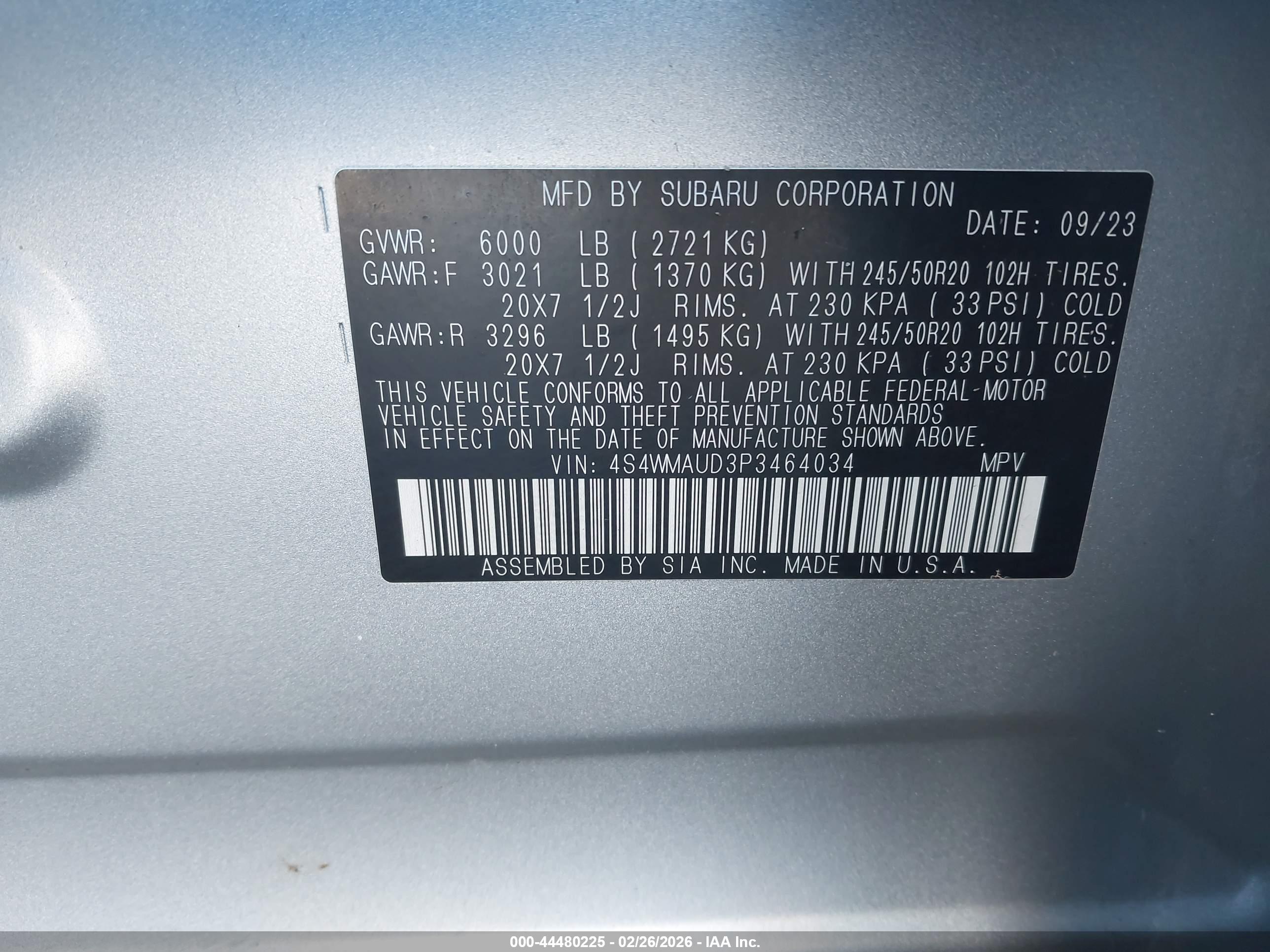 SUBARU ASCENT image 9