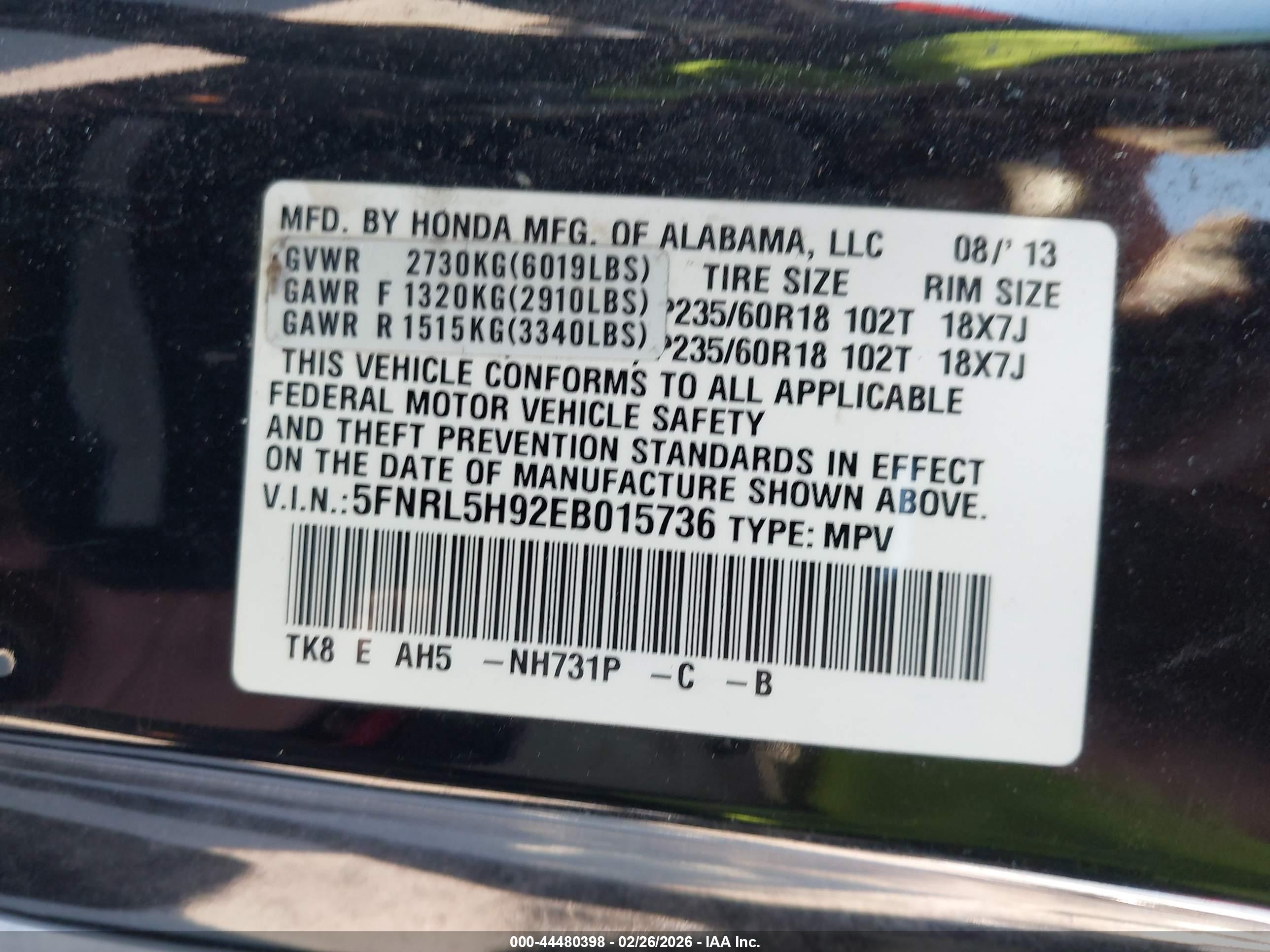 HONDA ODYSSEY image 9