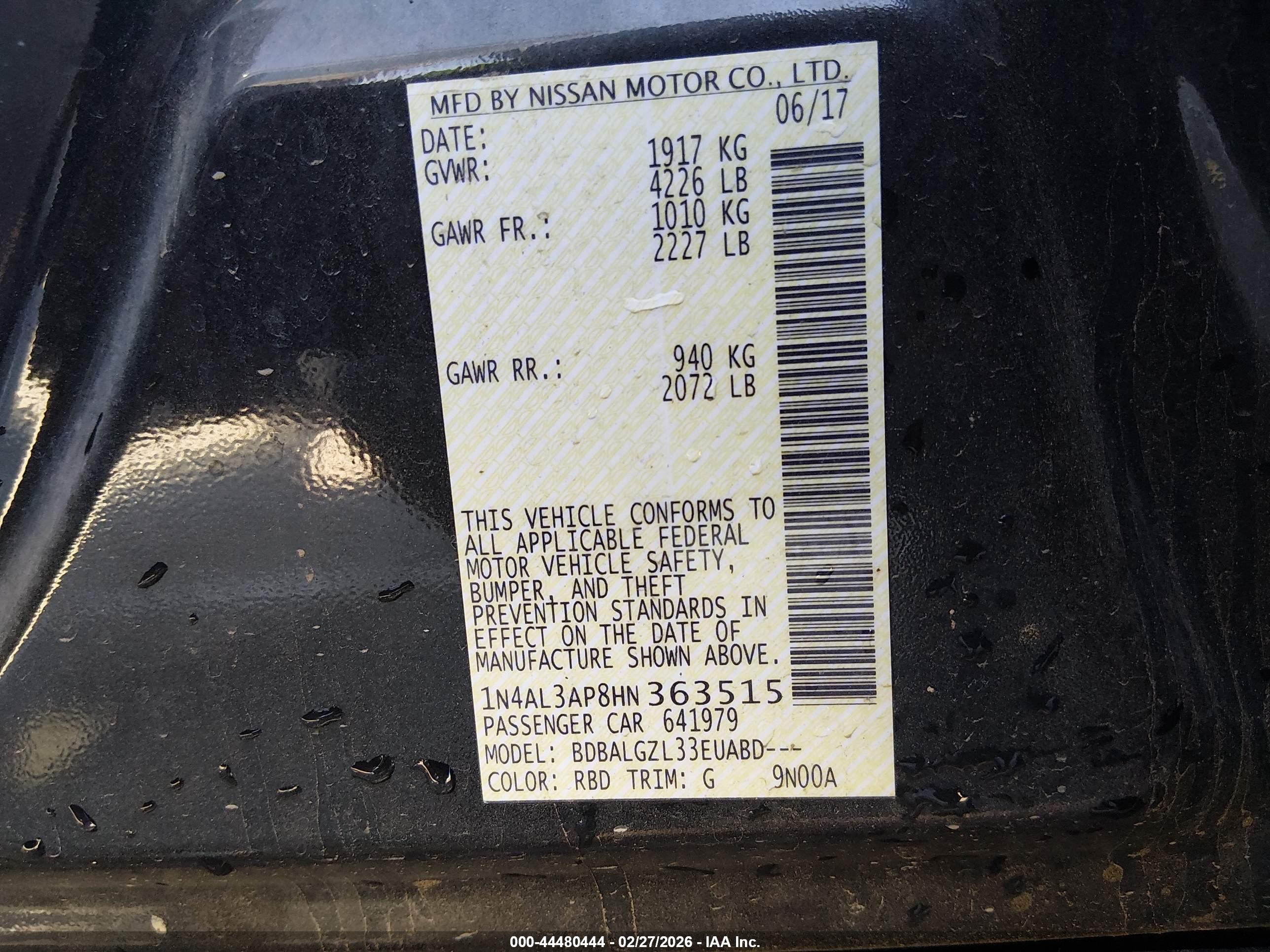 NISSAN ALTIMA image 9