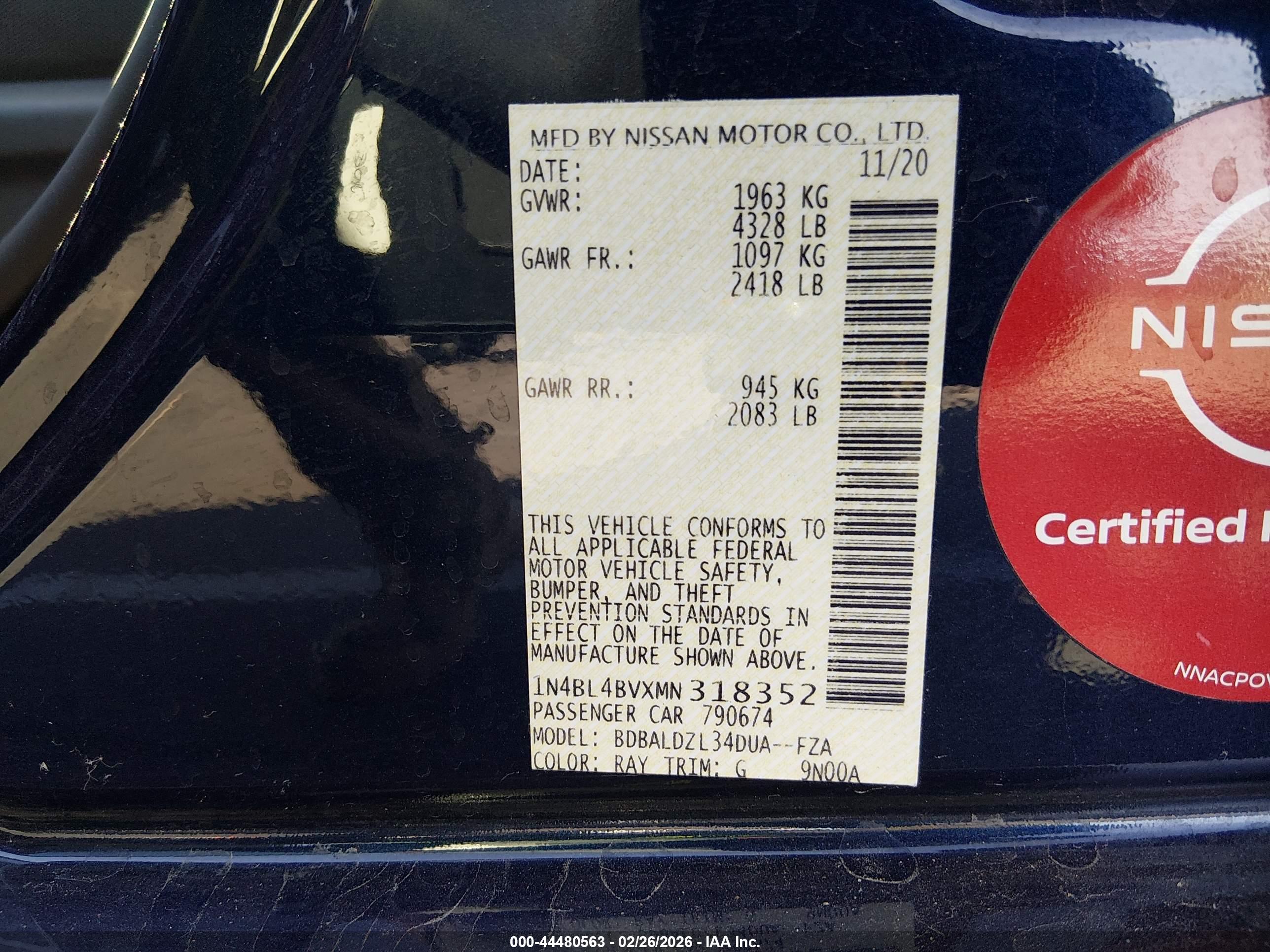 NISSAN ALTIMA image 9