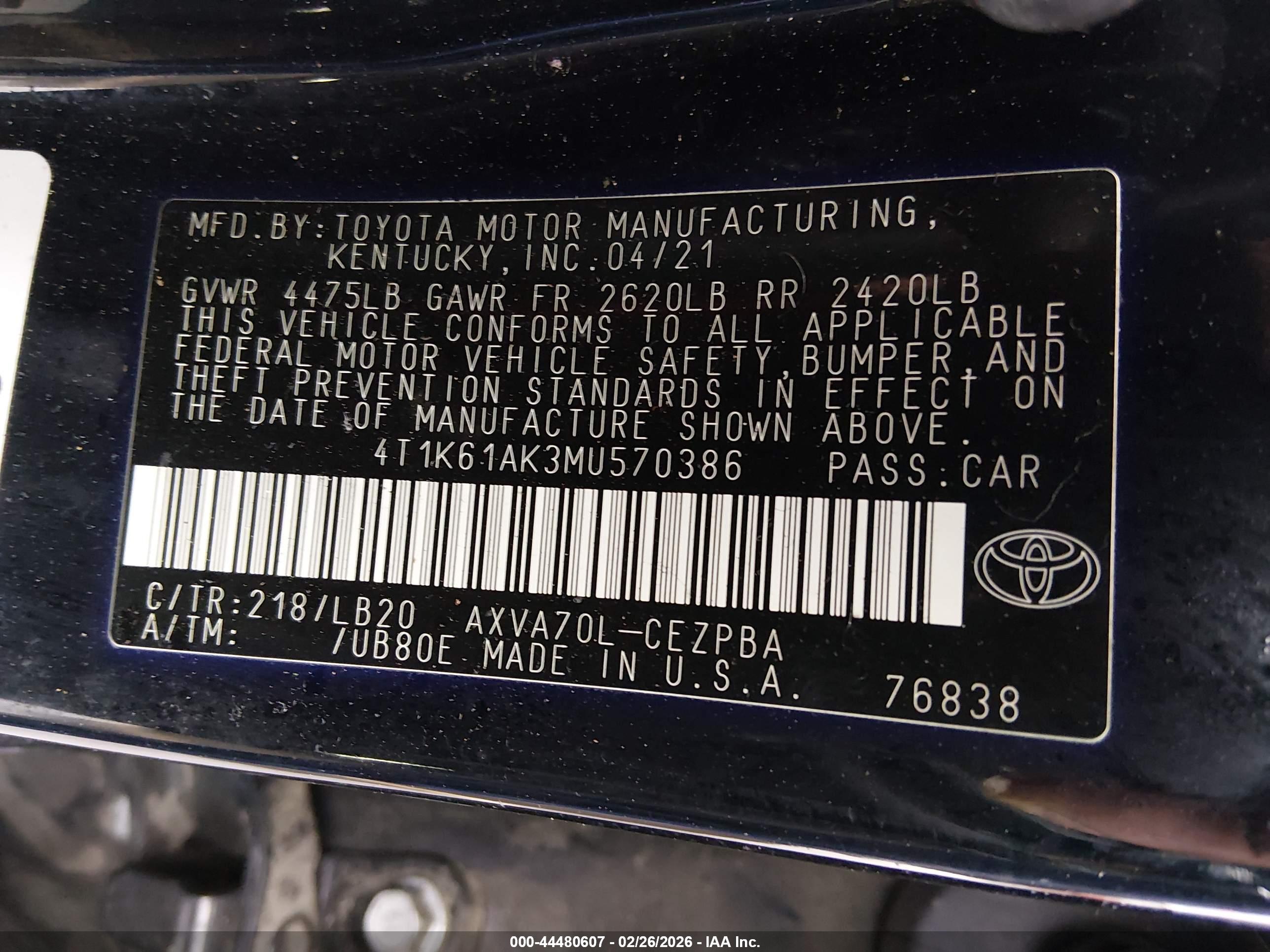 TOYOTA CAMRY image 9
