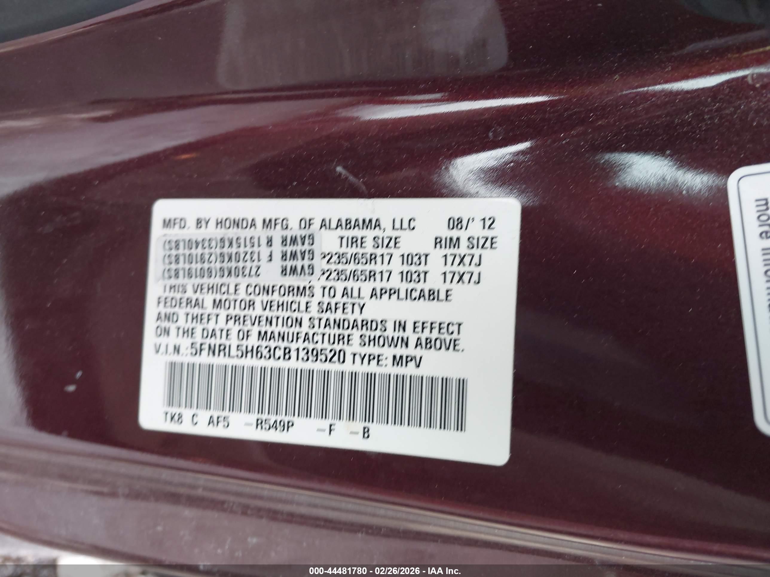 HONDA ODYSSEY image 9