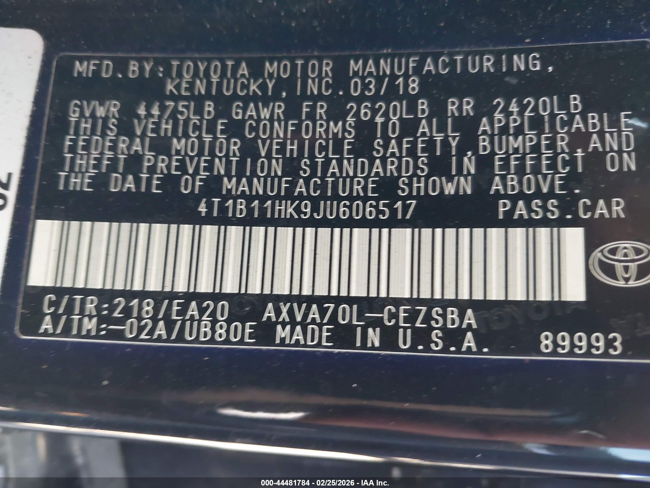 TOYOTA CAMRY image 9