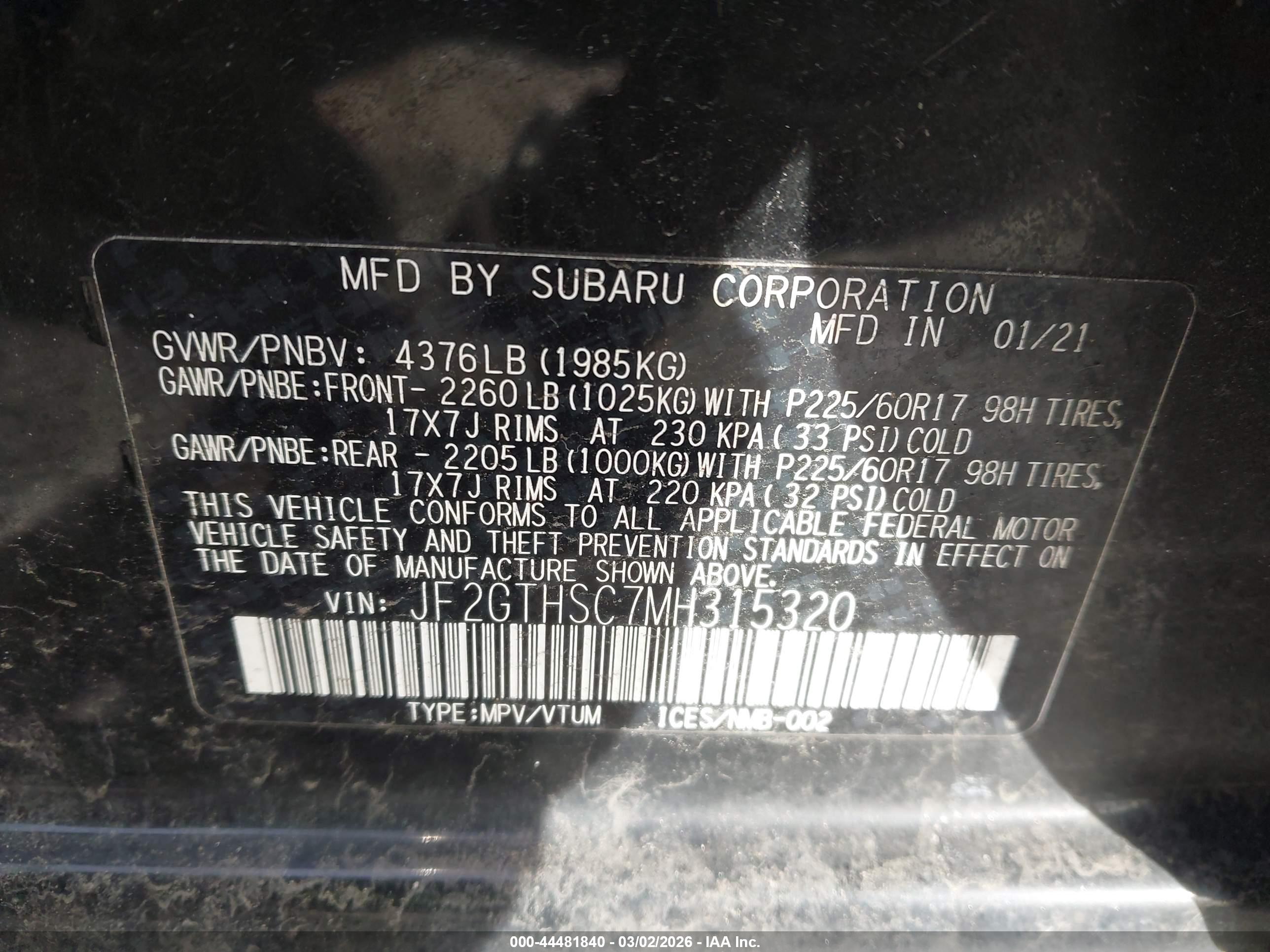 SUBARU CROSSTREK image 9