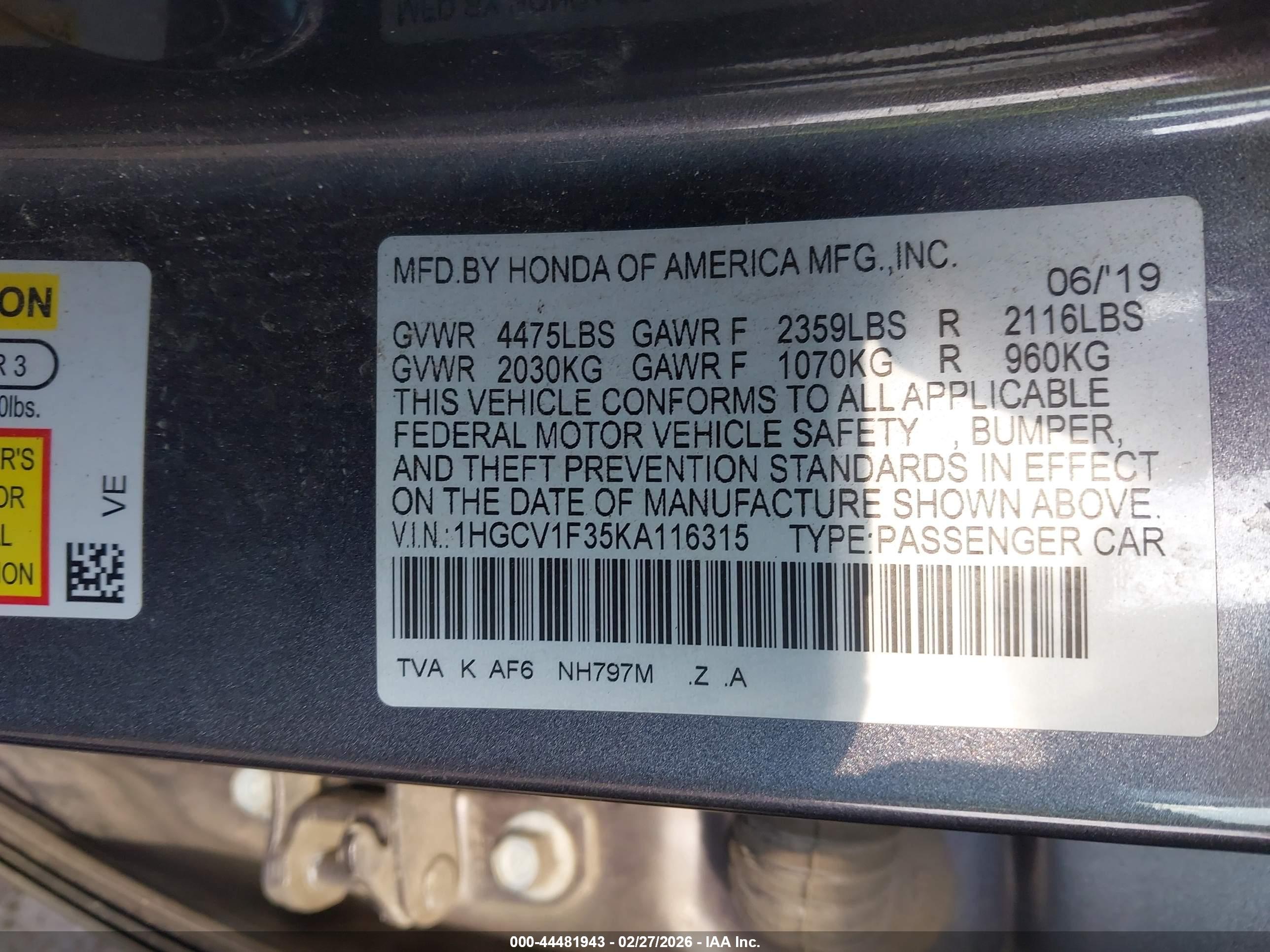 HONDA ACCORD image 9