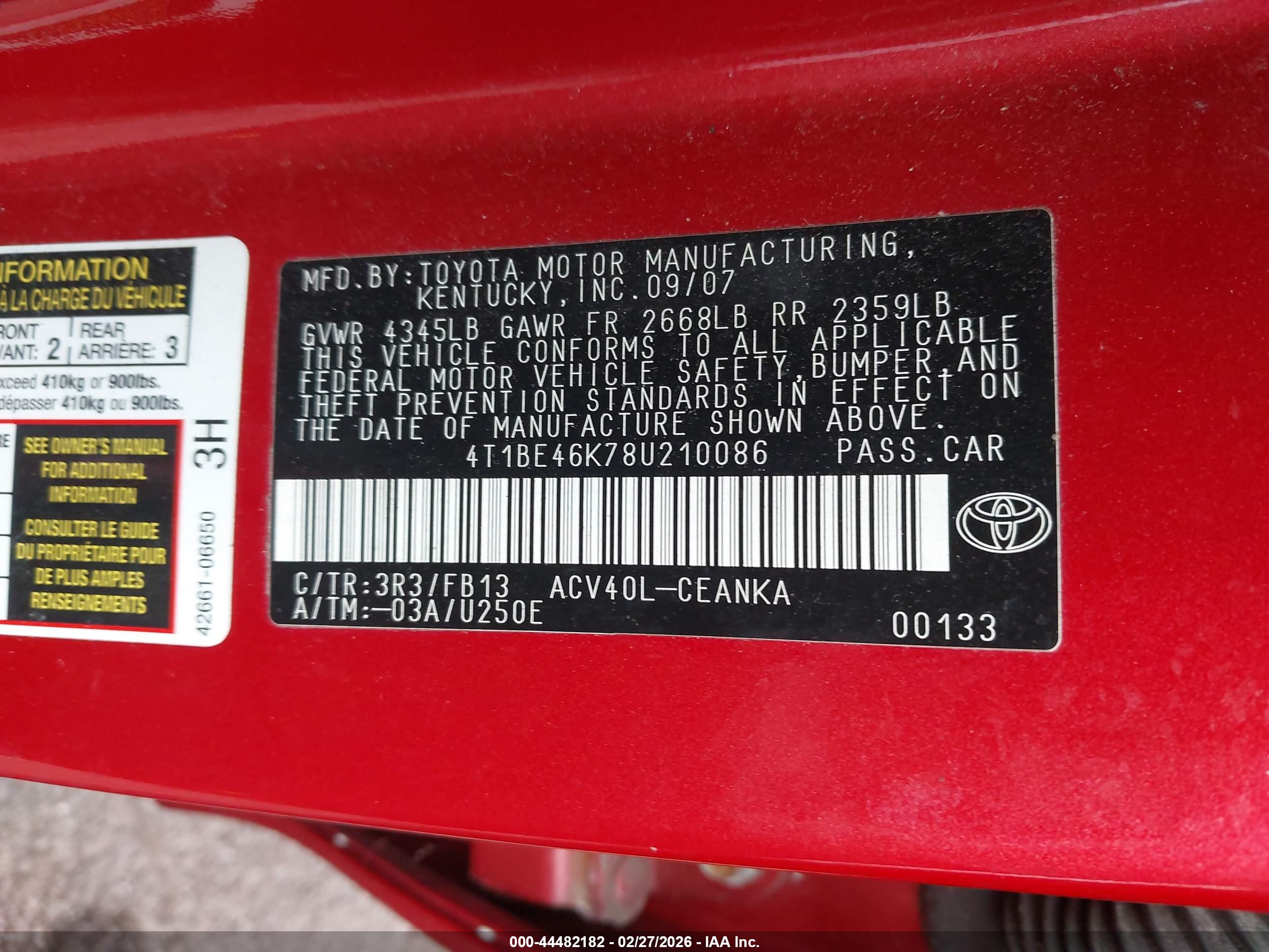 TOYOTA CAMRY image 9