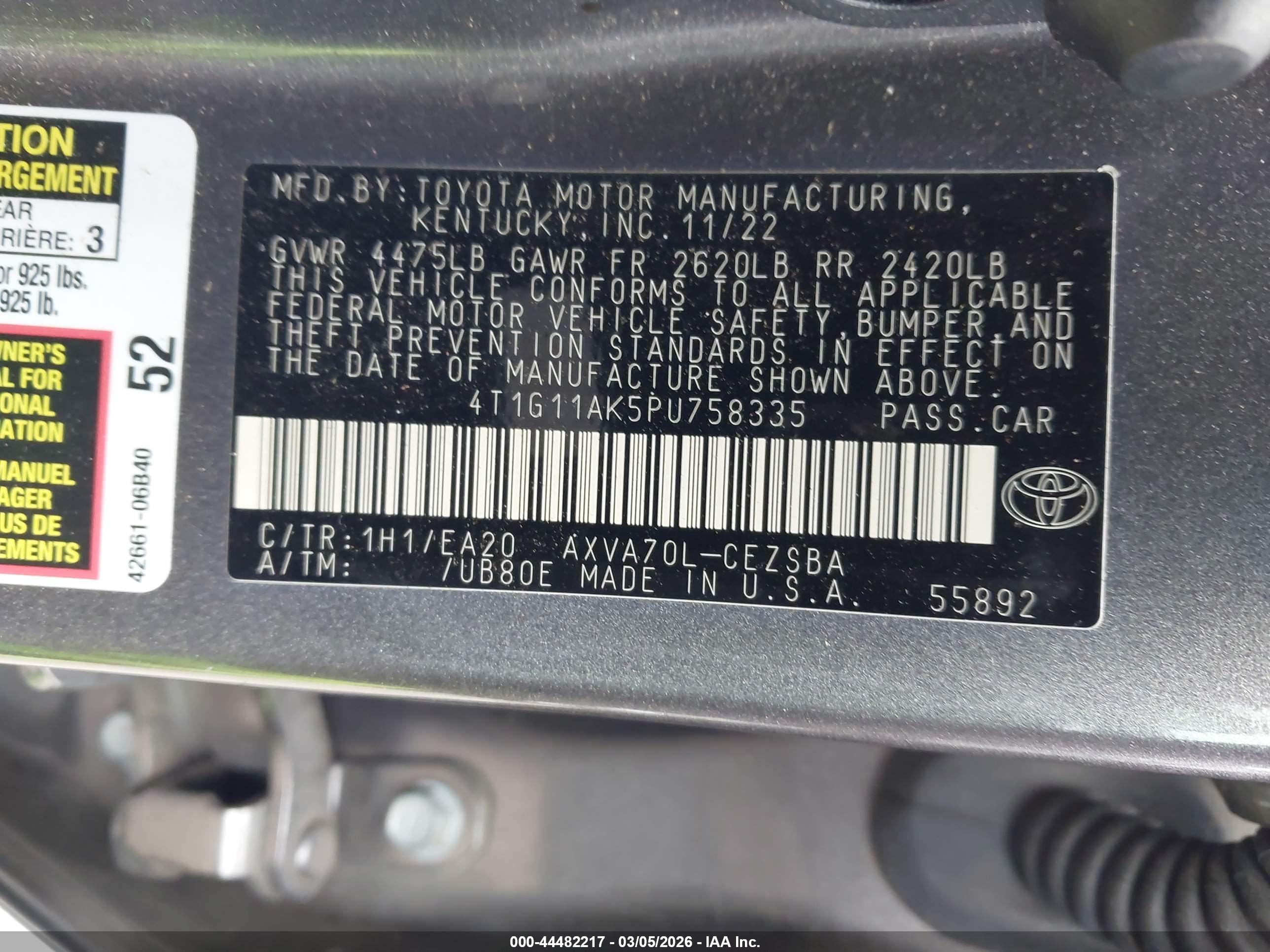 TOYOTA CAMRY image 9