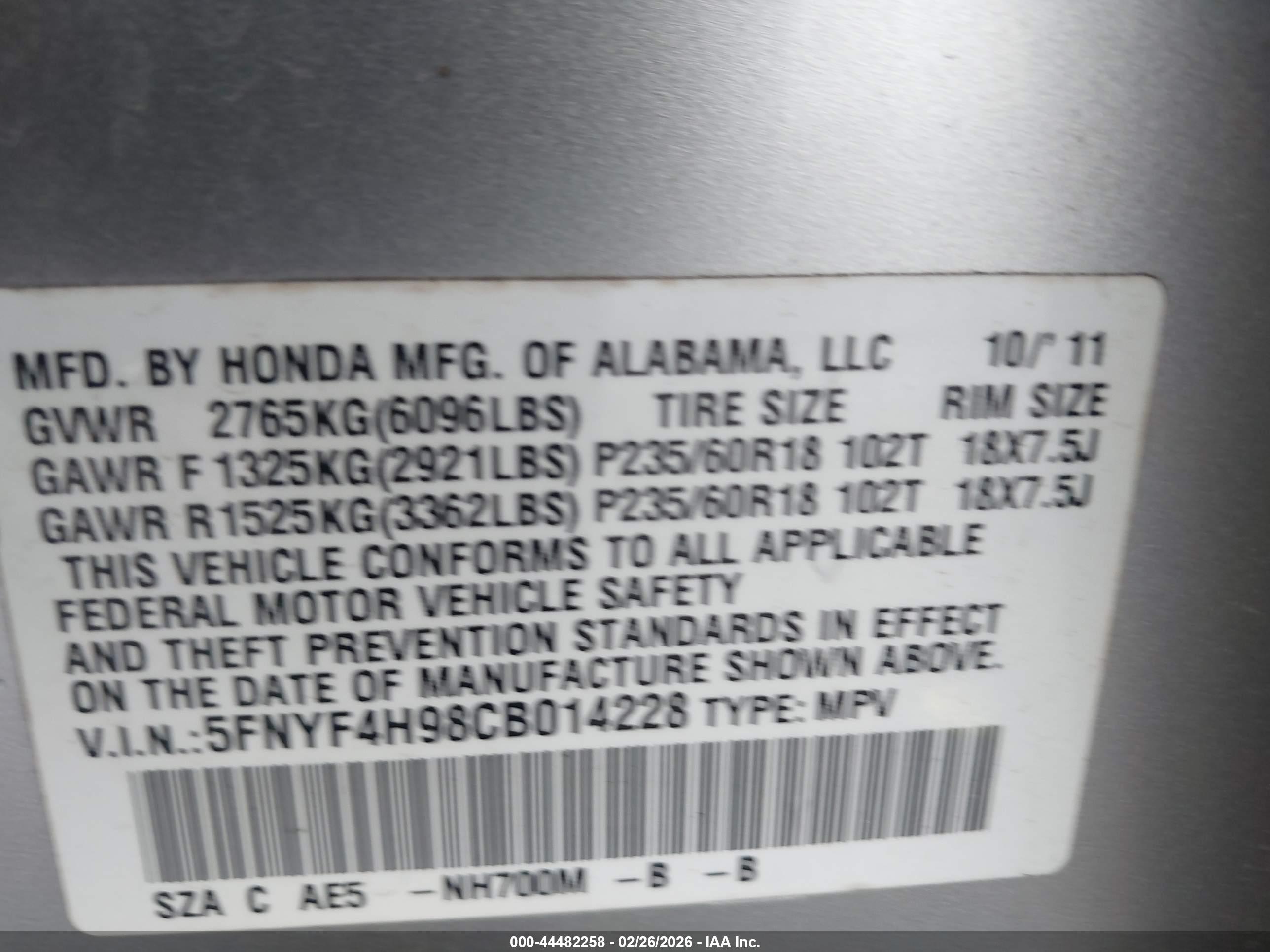 HONDA PILOT image 9