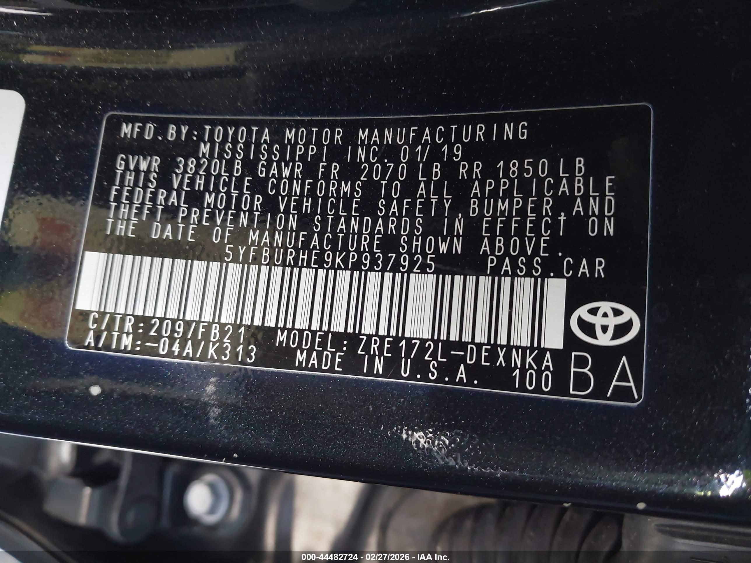 TOYOTA COROLLA image 9