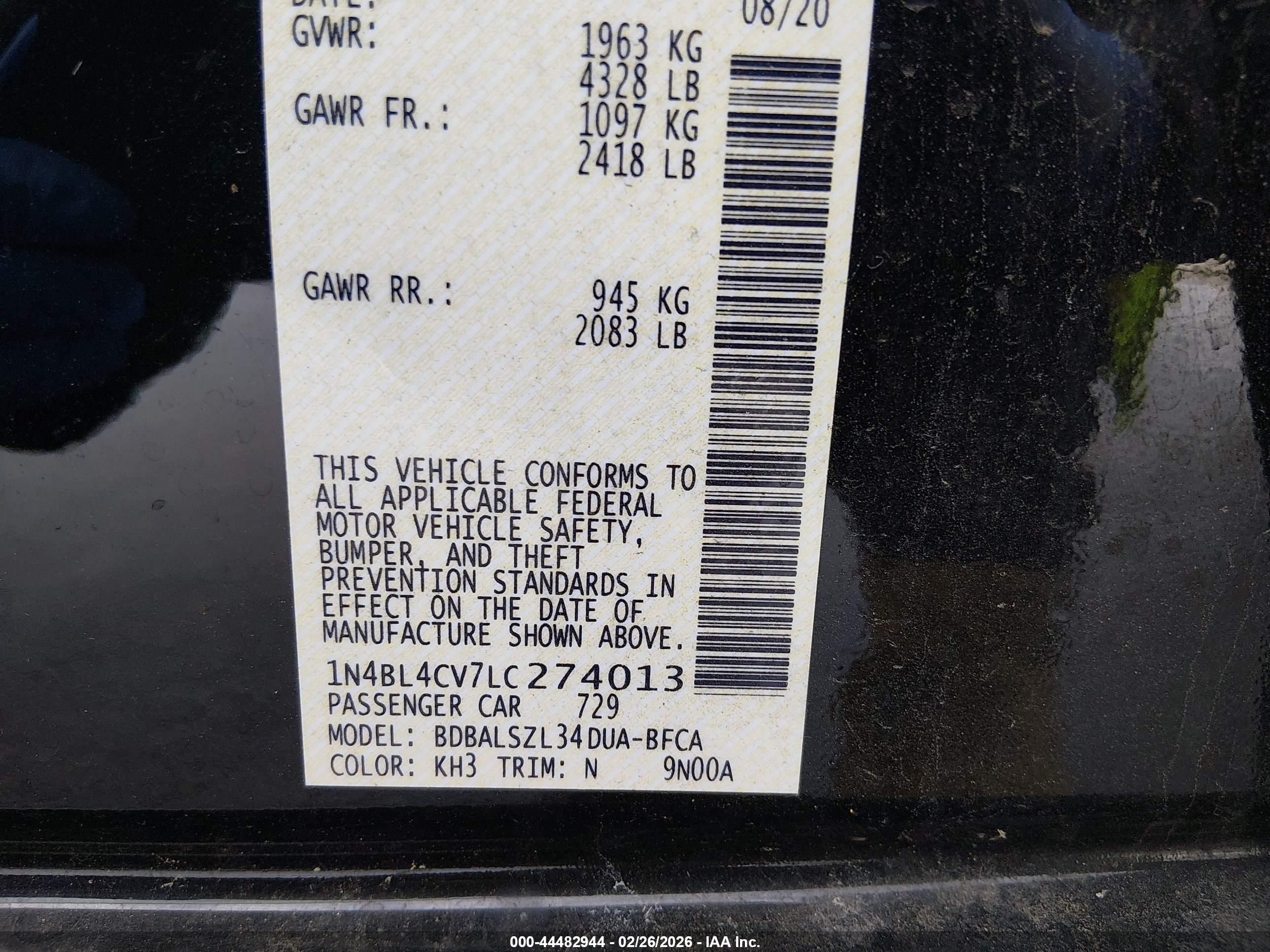 NISSAN ALTIMA image 9