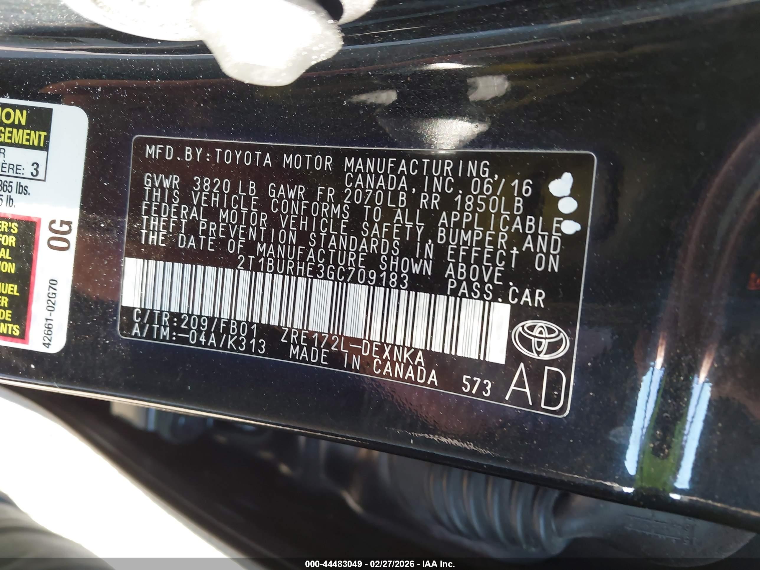 TOYOTA COROLLA image 9