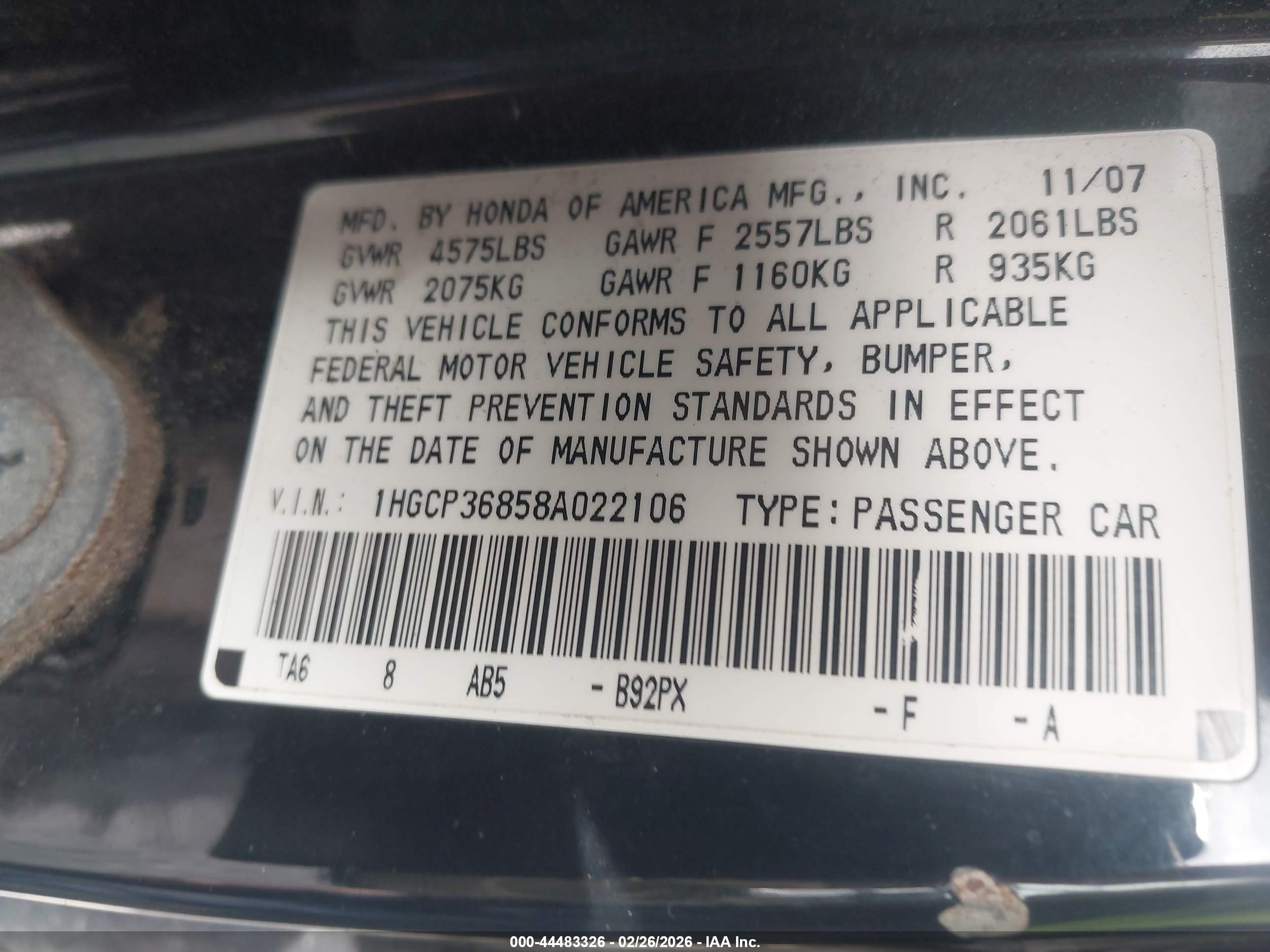 HONDA ACCORD image 9