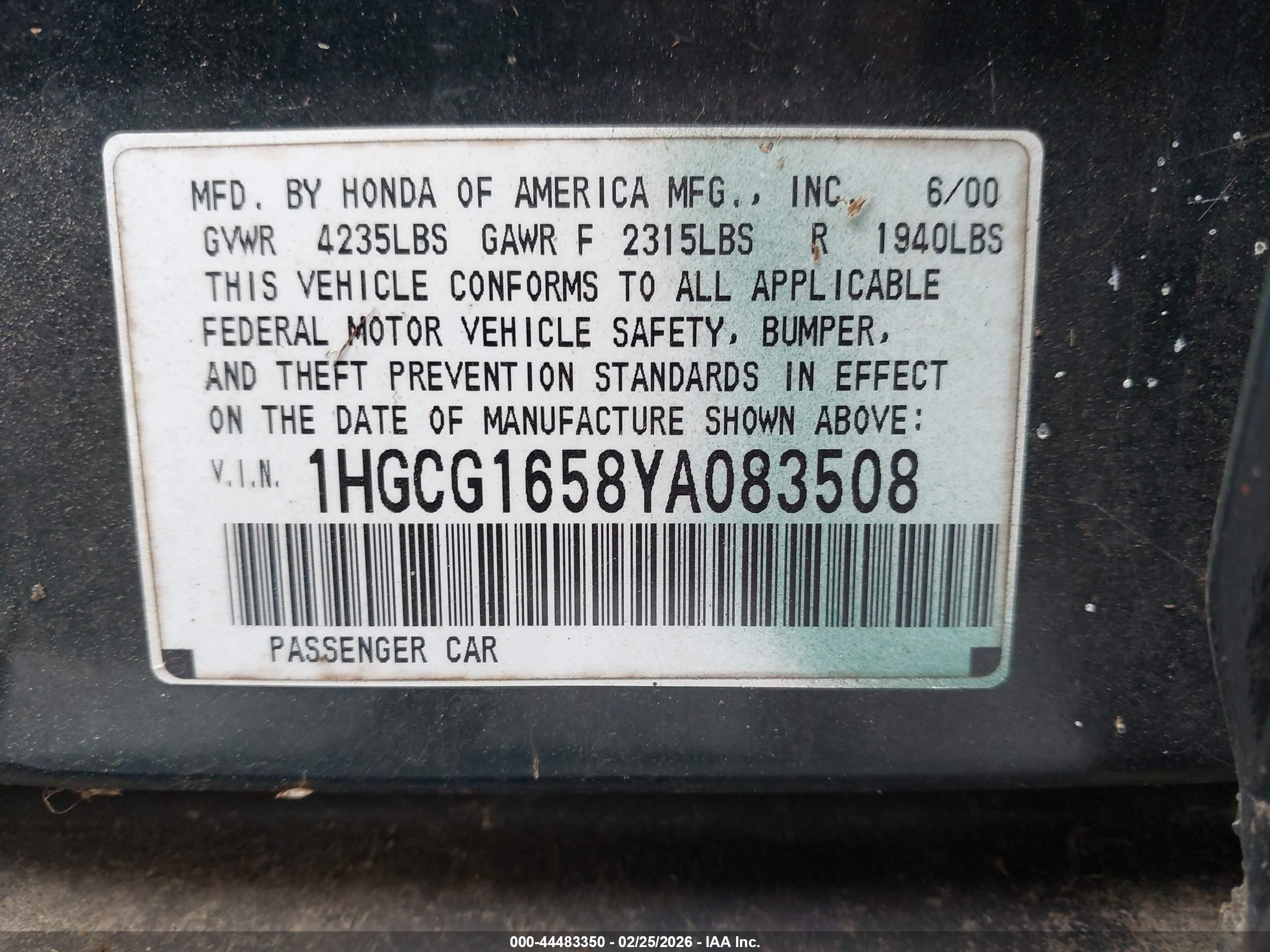 HONDA ACCORD image 9