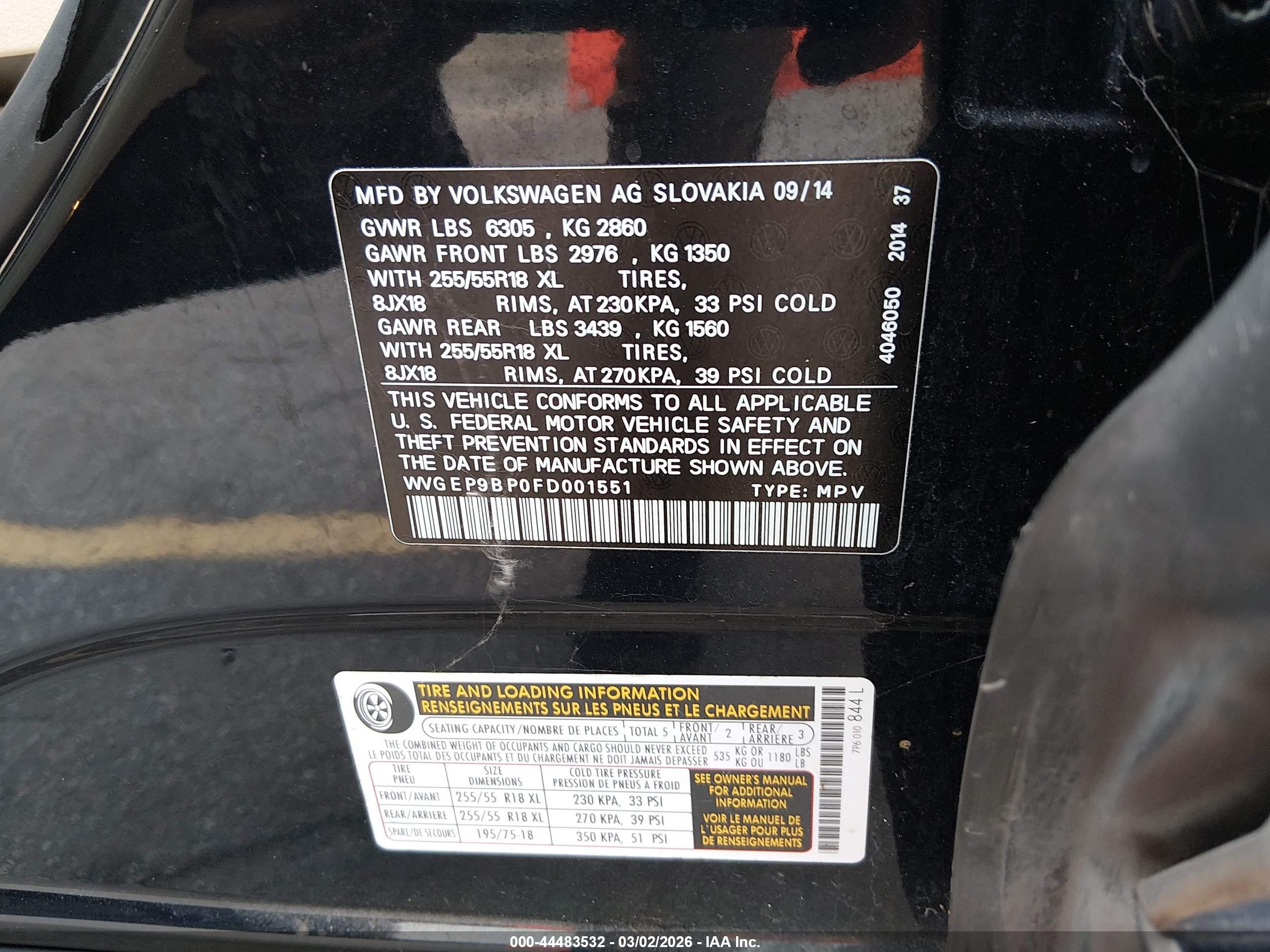 VOLKSWAGEN TOUAREG image 9