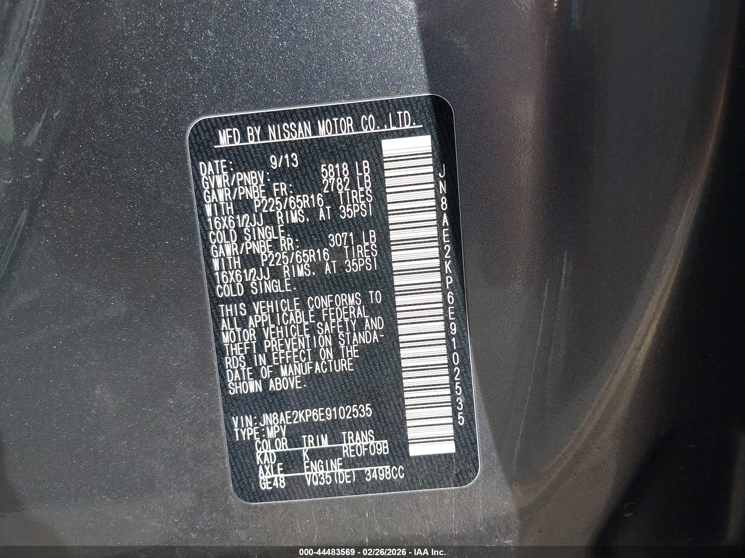 NISSAN QUEST image 9