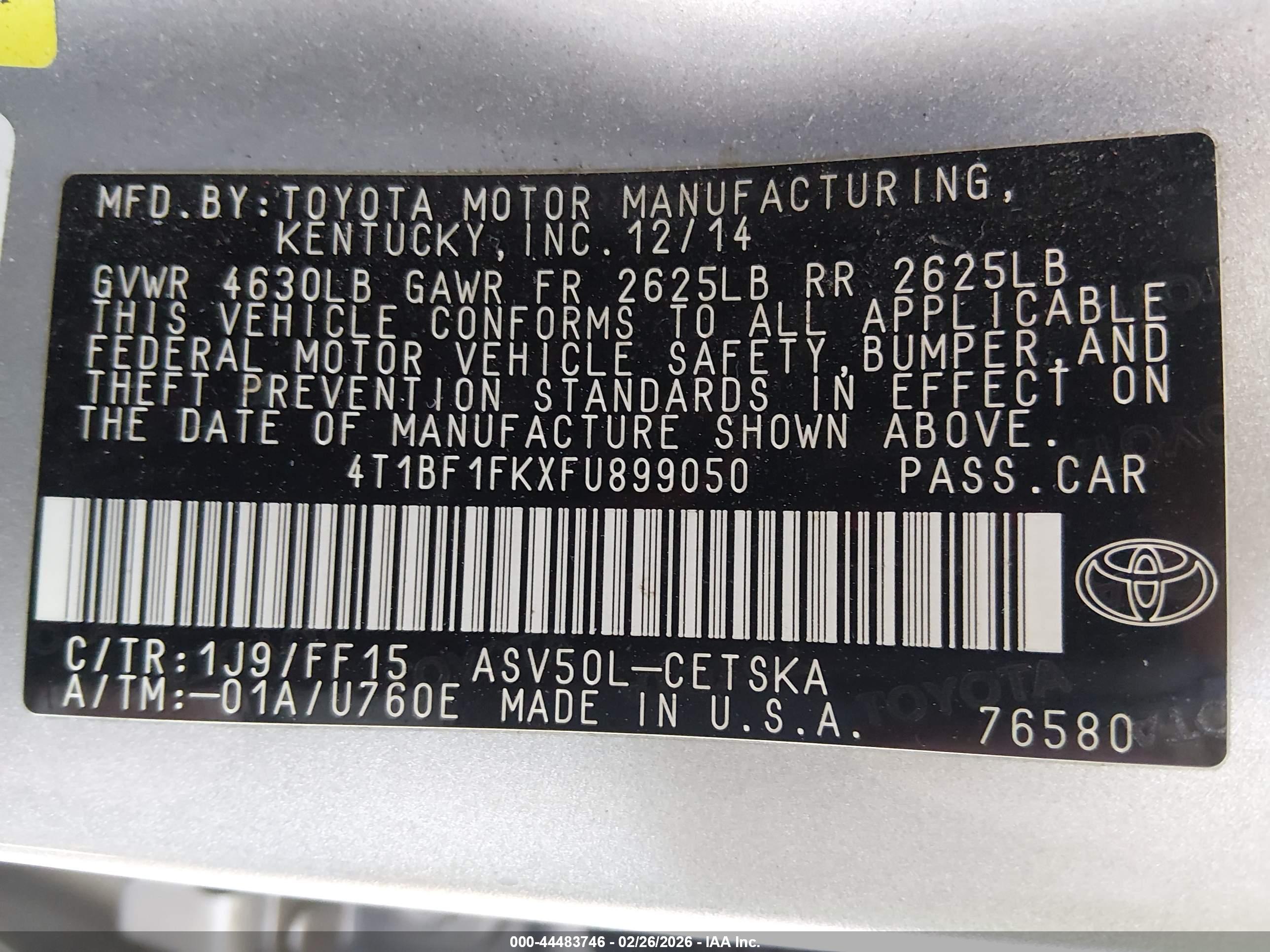 TOYOTA CAMRY image 9