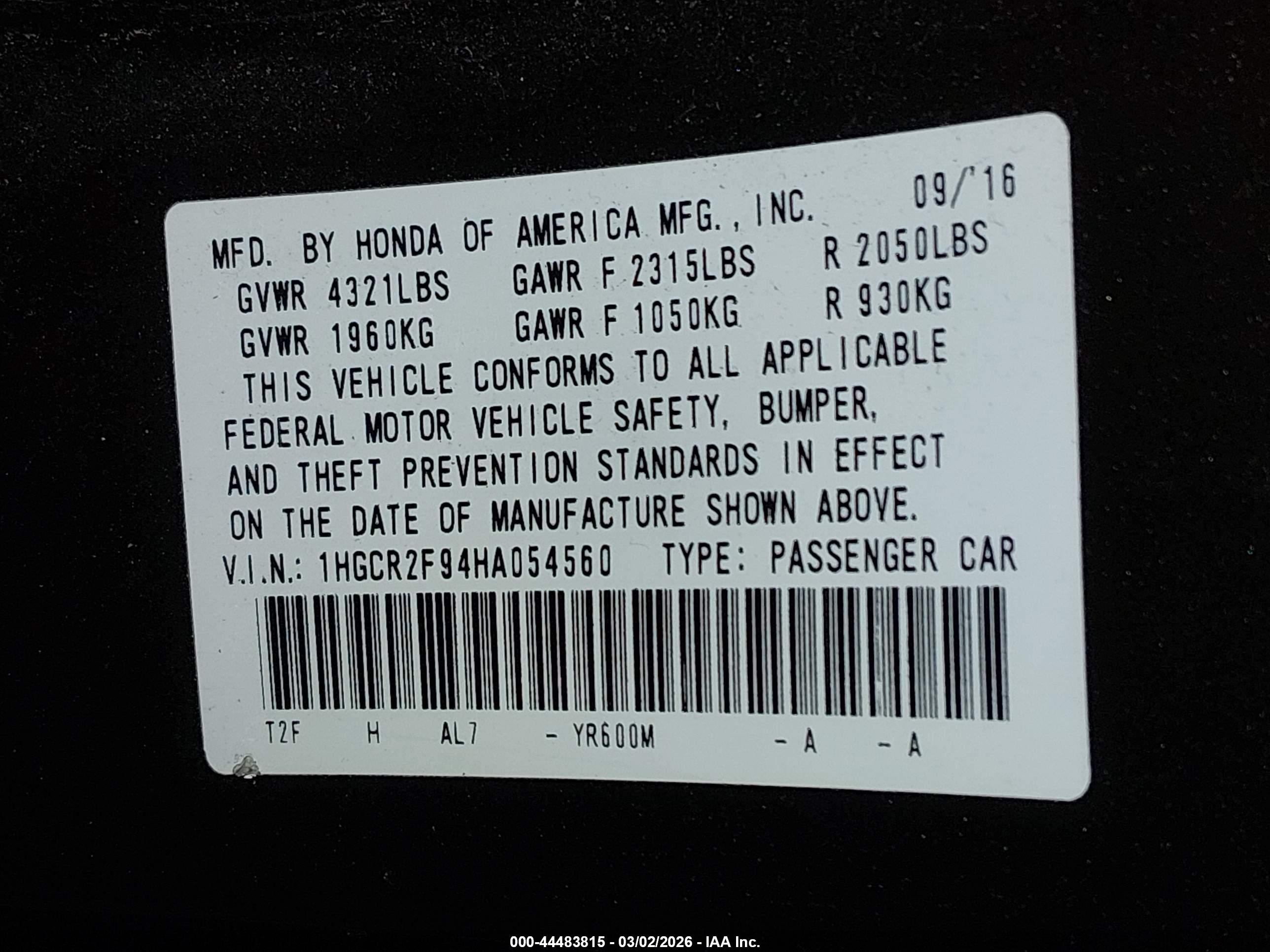 HONDA ACCORD image 9