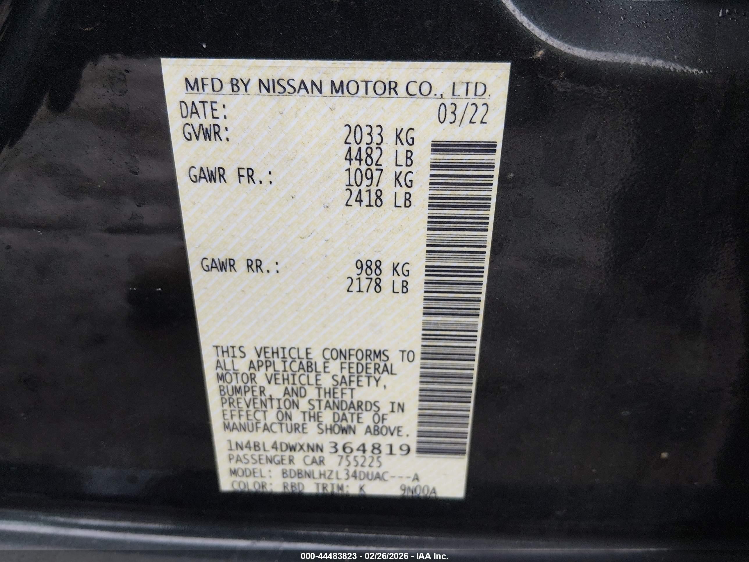 NISSAN ALTIMA image 9