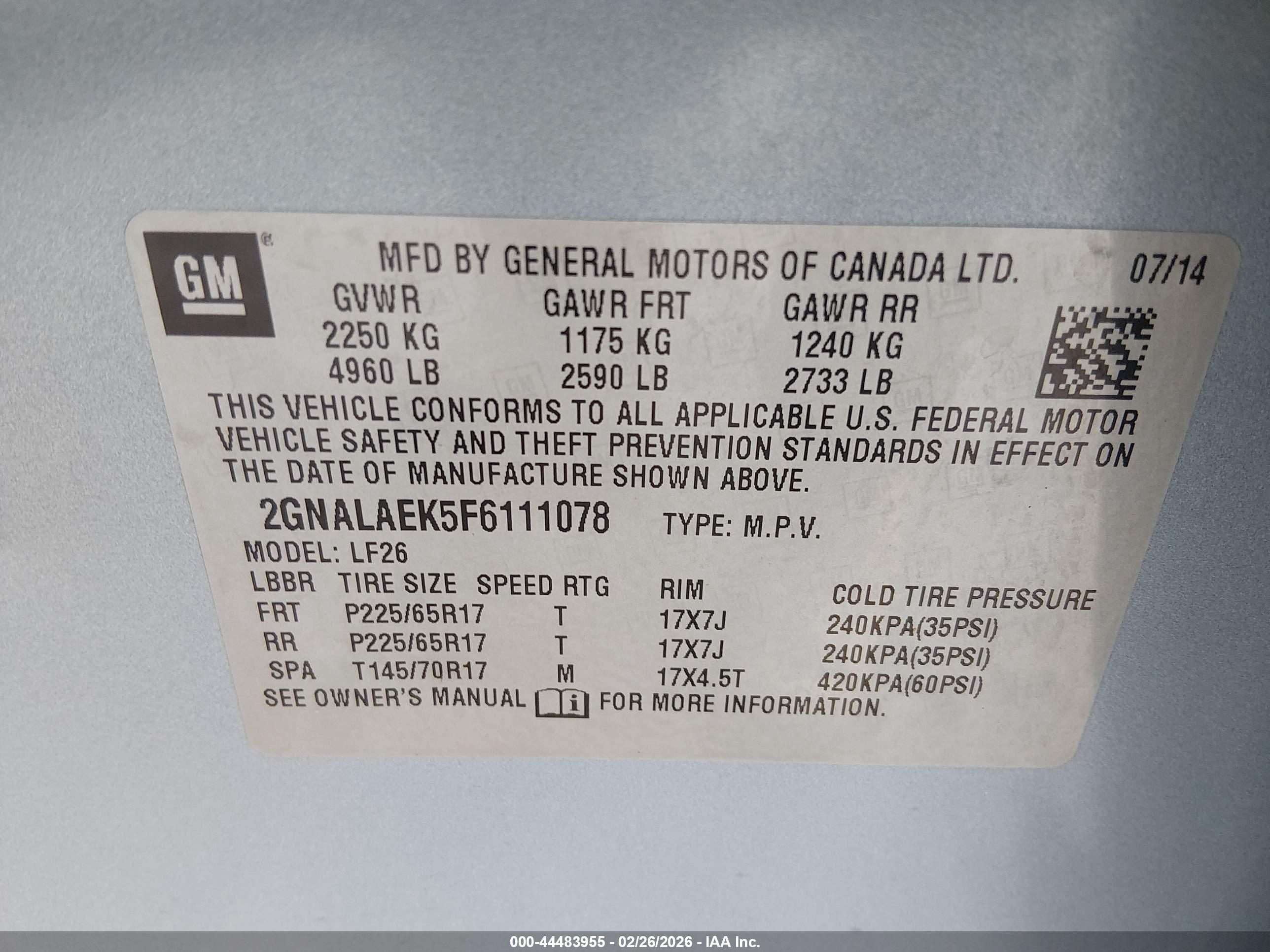 CHEVROLET EQUINOX image 9