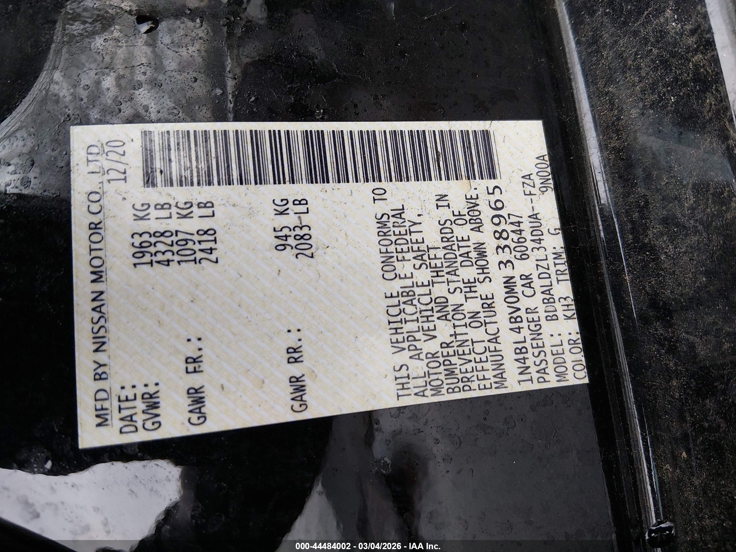 NISSAN ALTIMA image 9