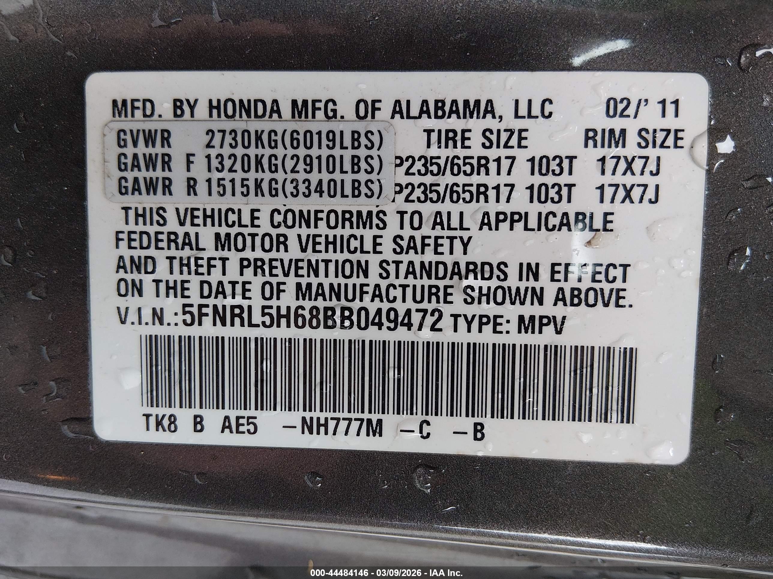 HONDA ODYSSEY image 9