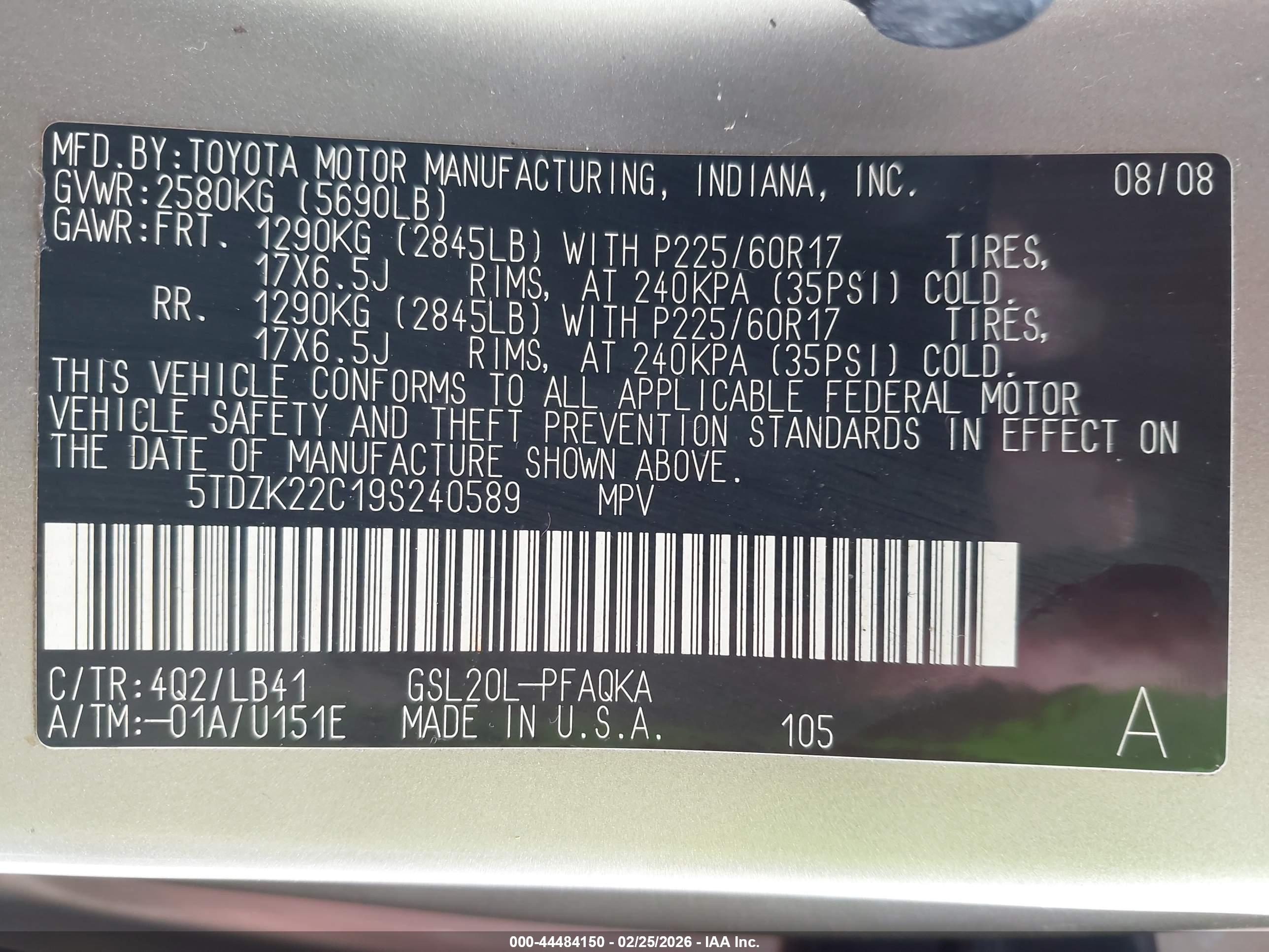 TOYOTA SIENNA image 9