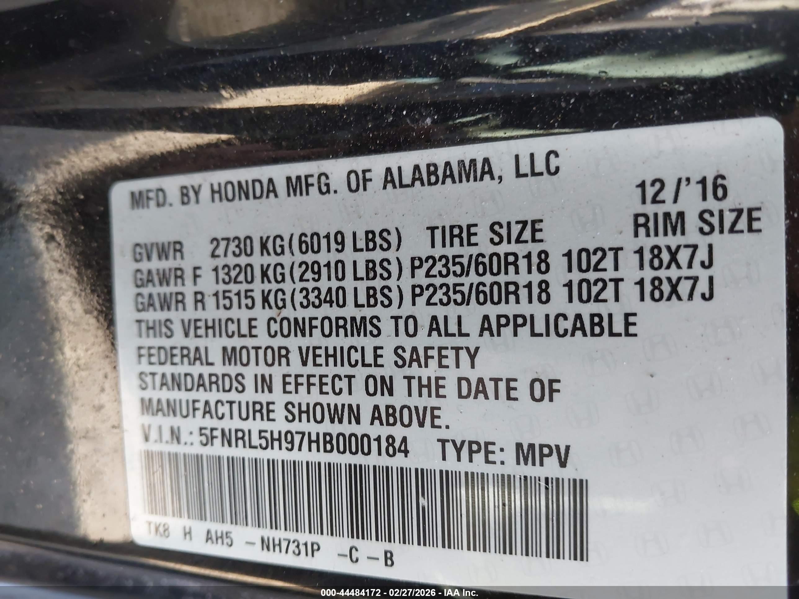 HONDA ODYSSEY image 9