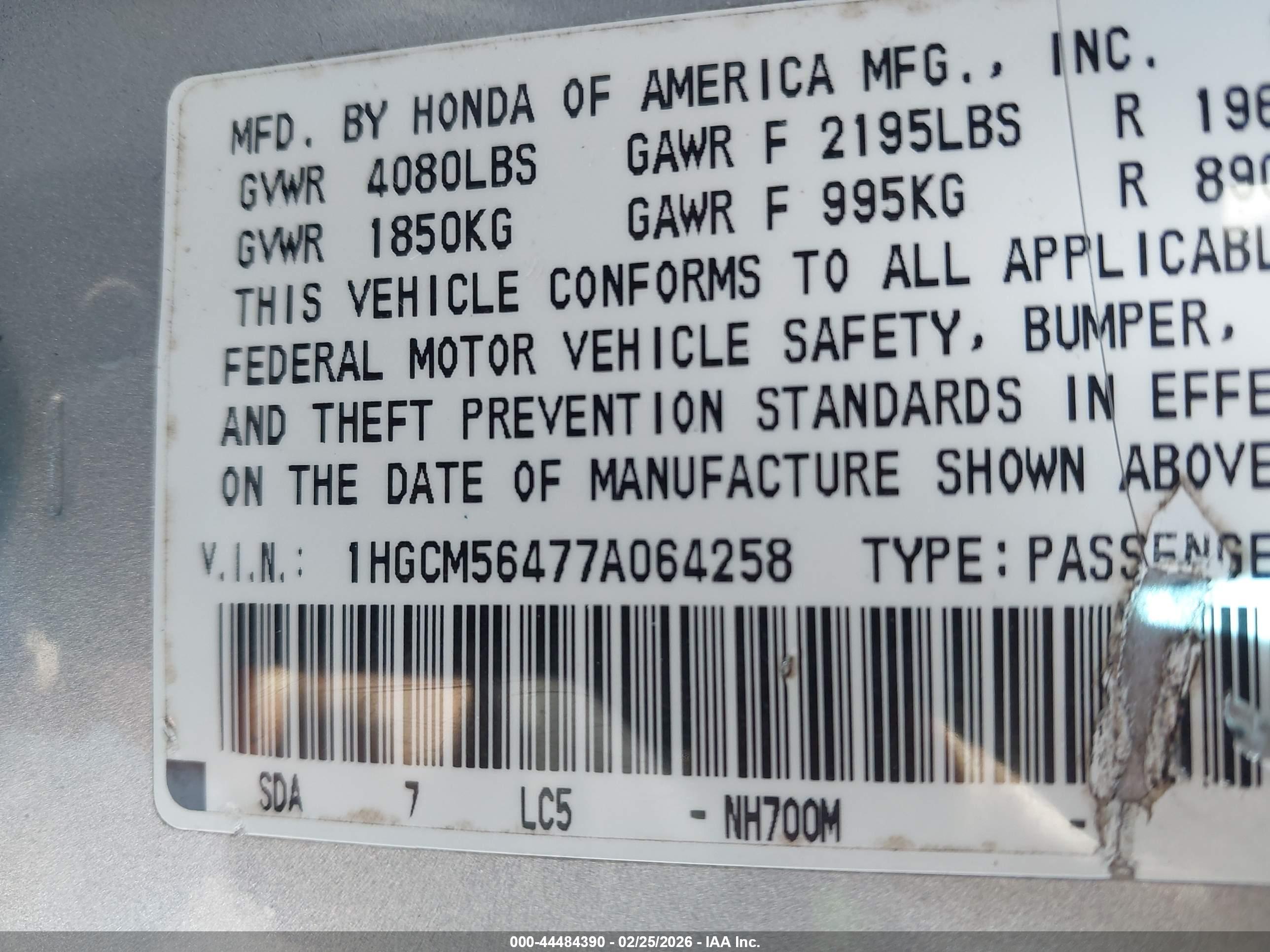 HONDA ACCORD image 9