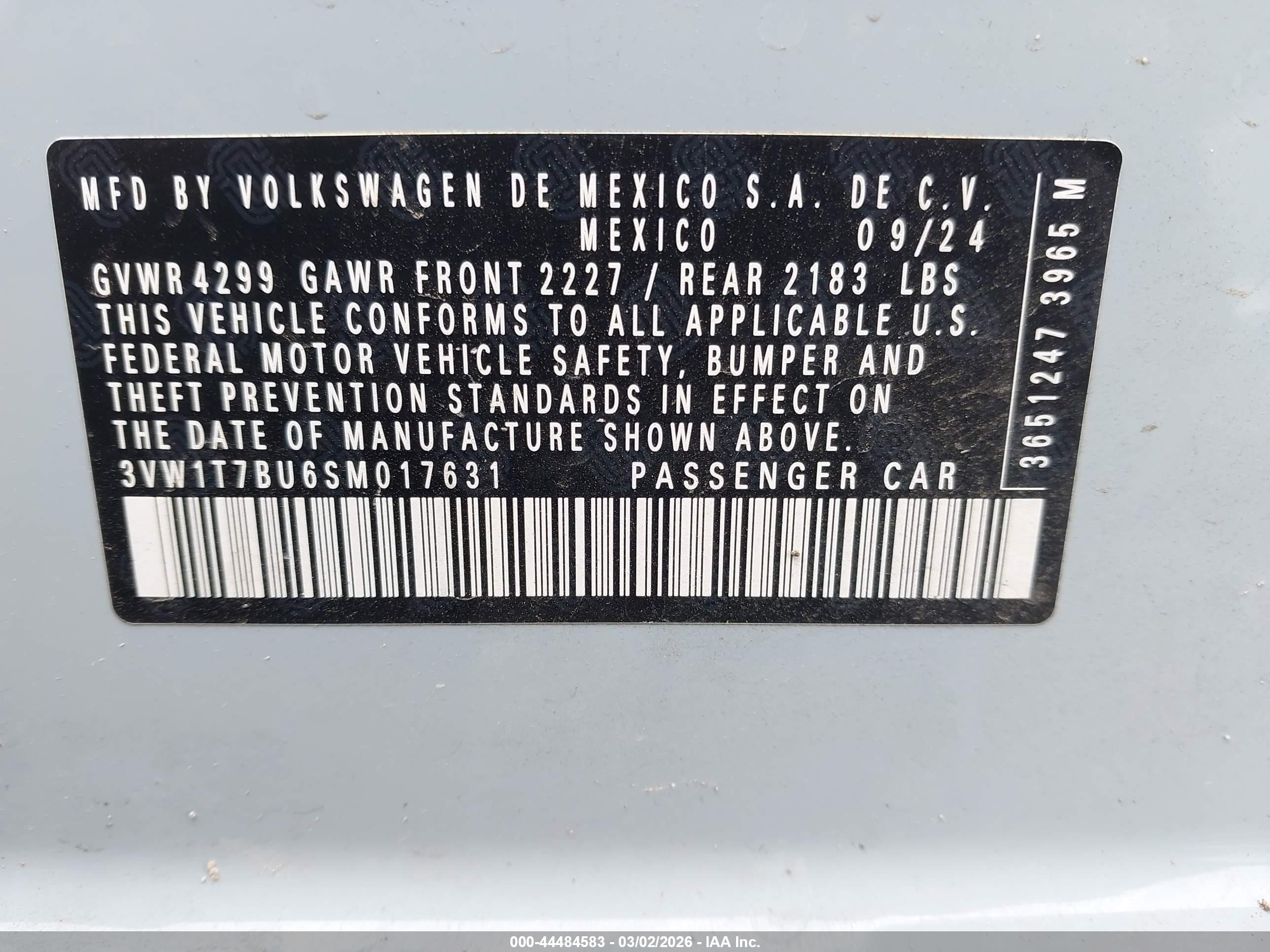 VOLKSWAGEN JETTA image 9