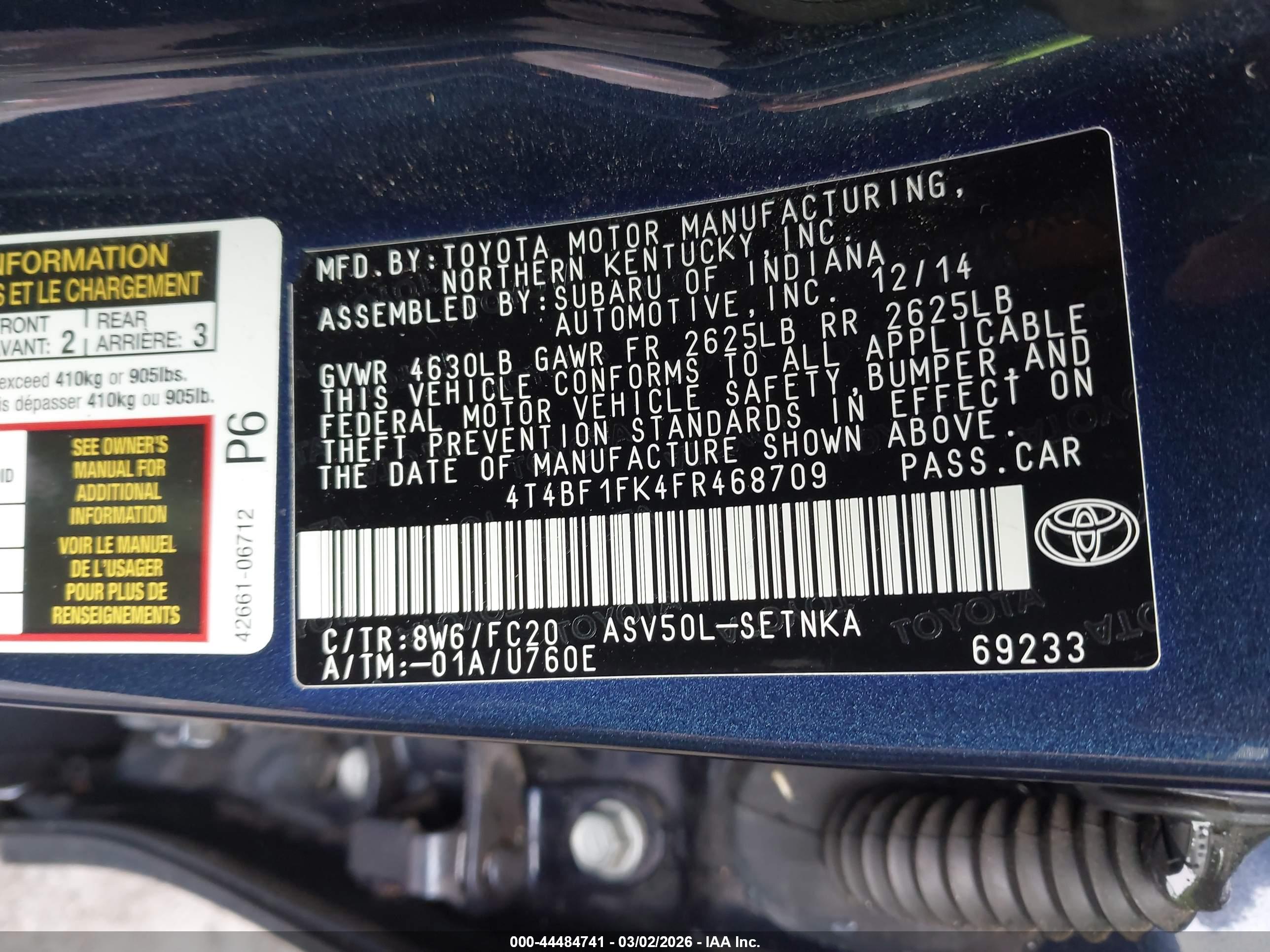 TOYOTA CAMRY image 9