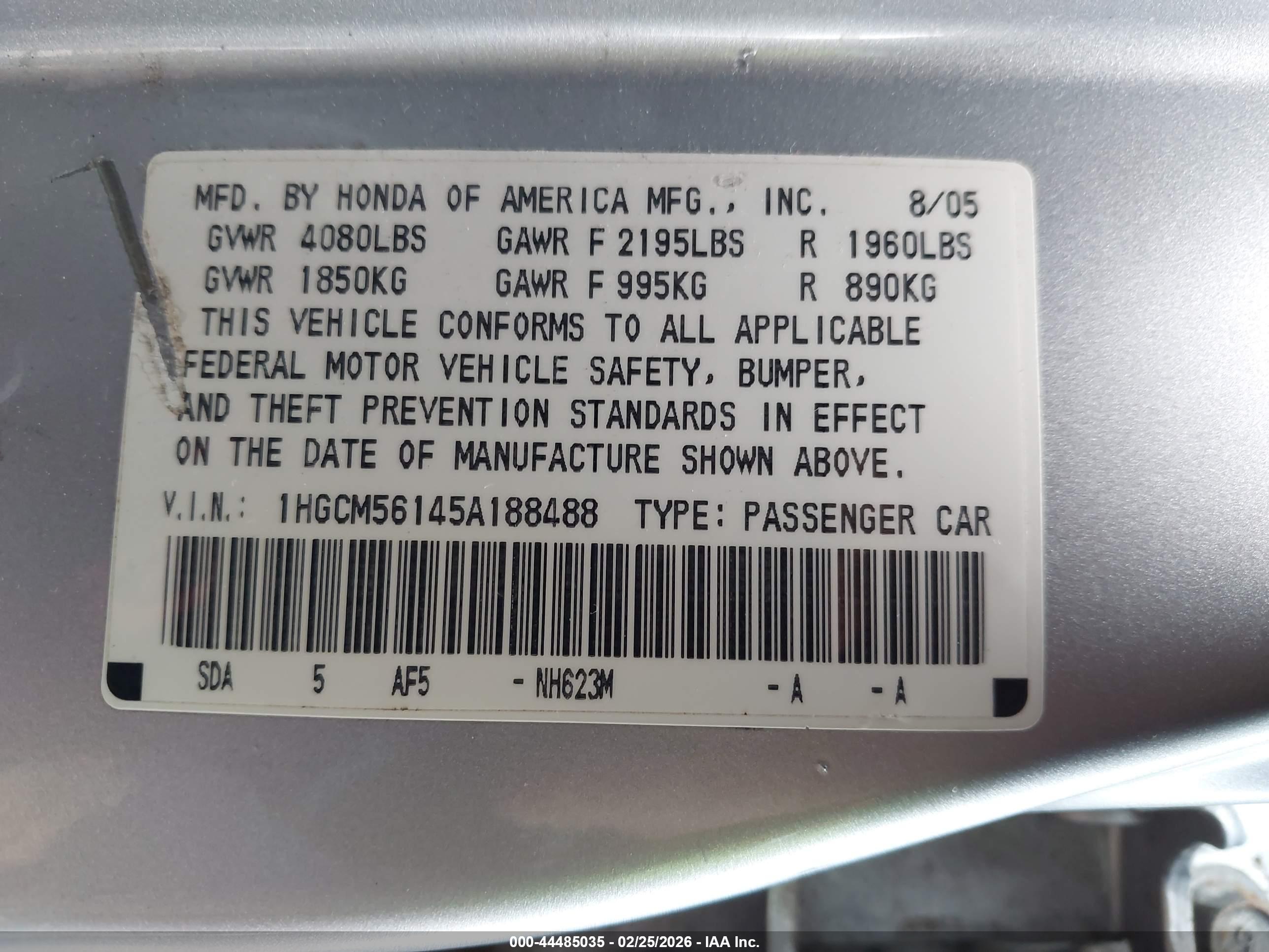 HONDA ACCORD image 9
