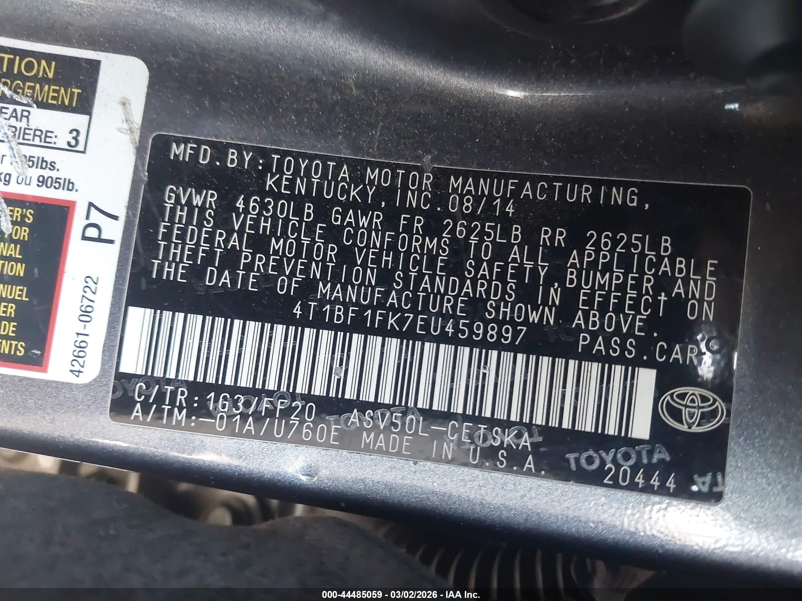 TOYOTA CAMRY image 9