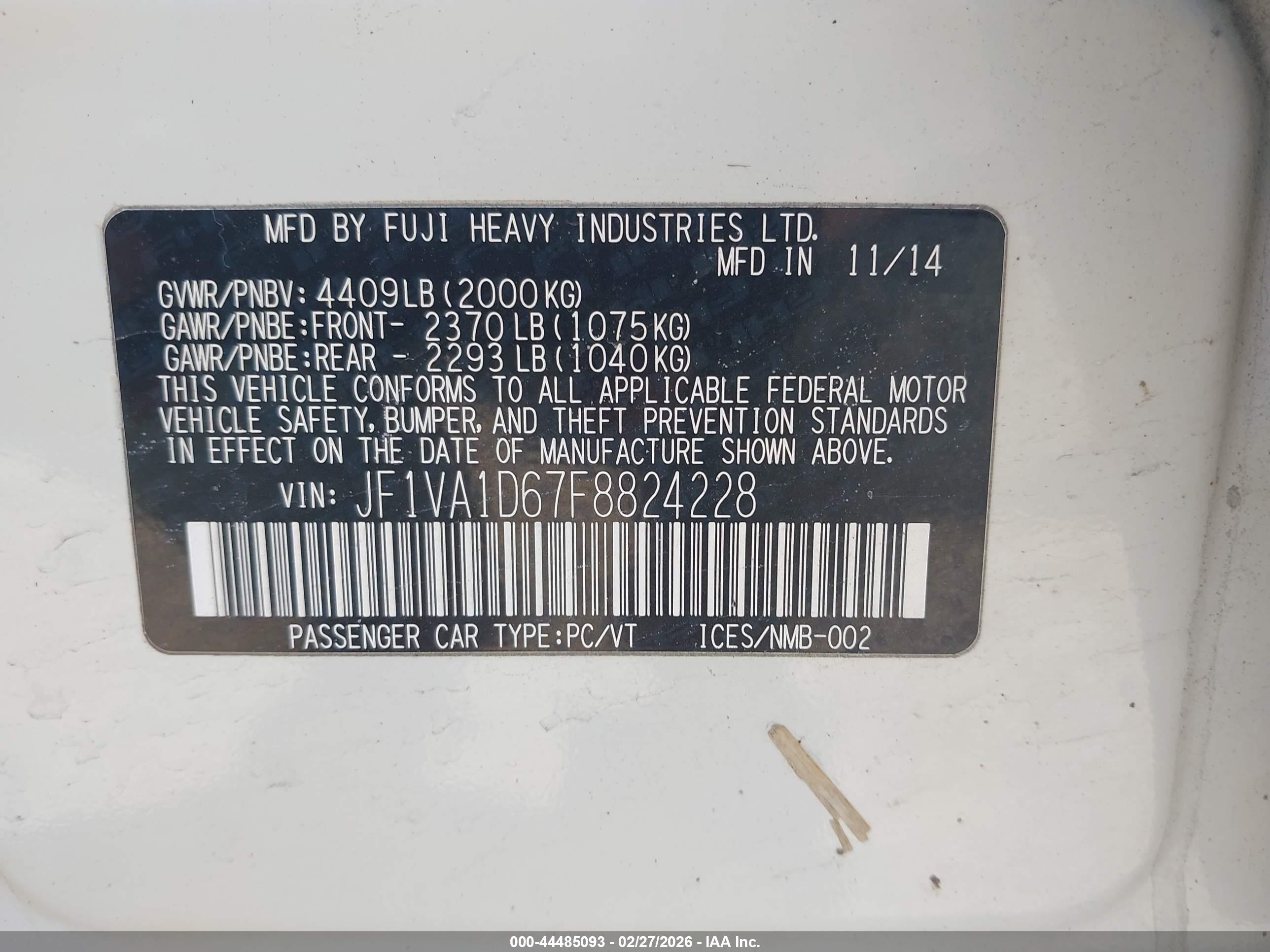 SUBARU WRX image 9